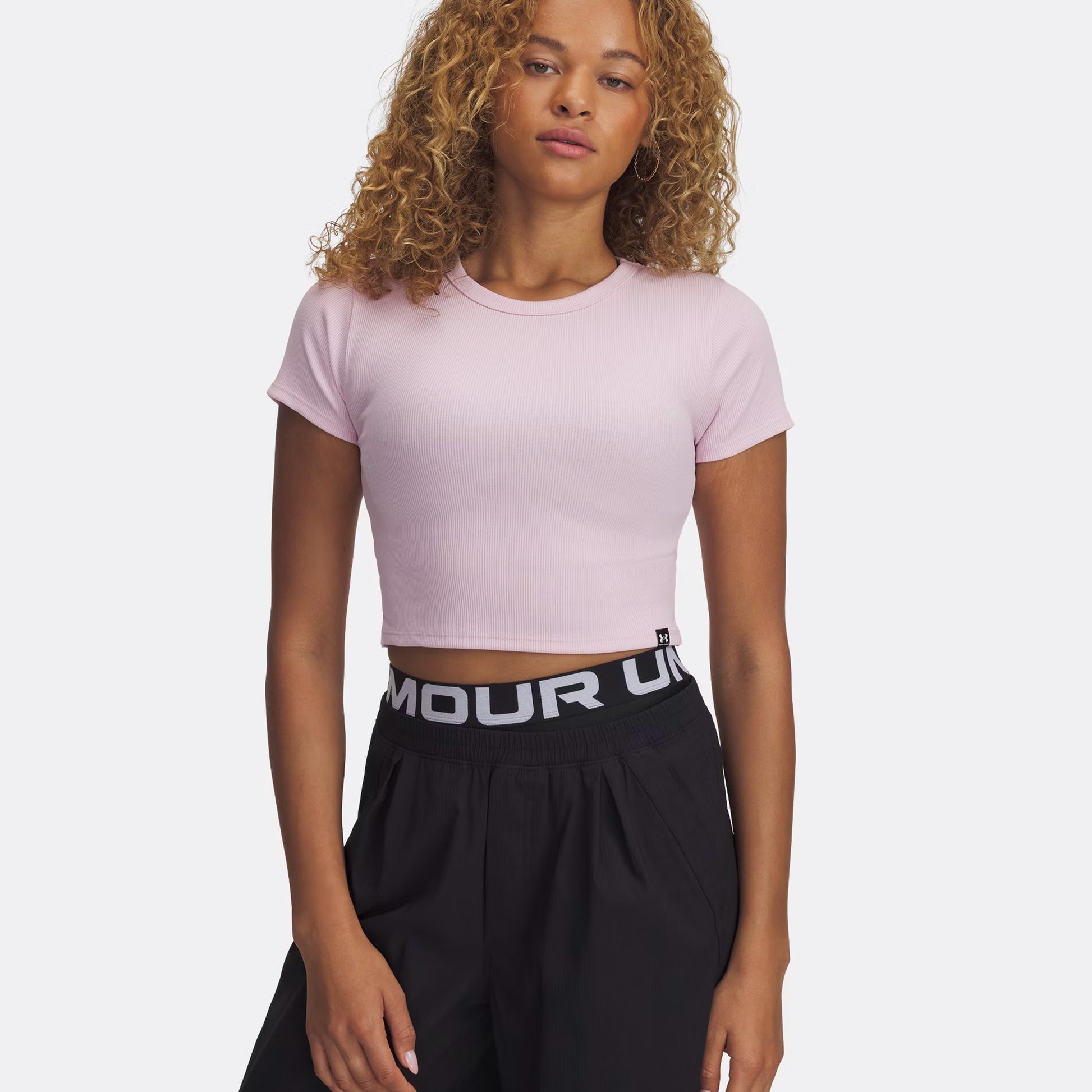 Under Armour Rival Rib T-Shirt Women-Pink