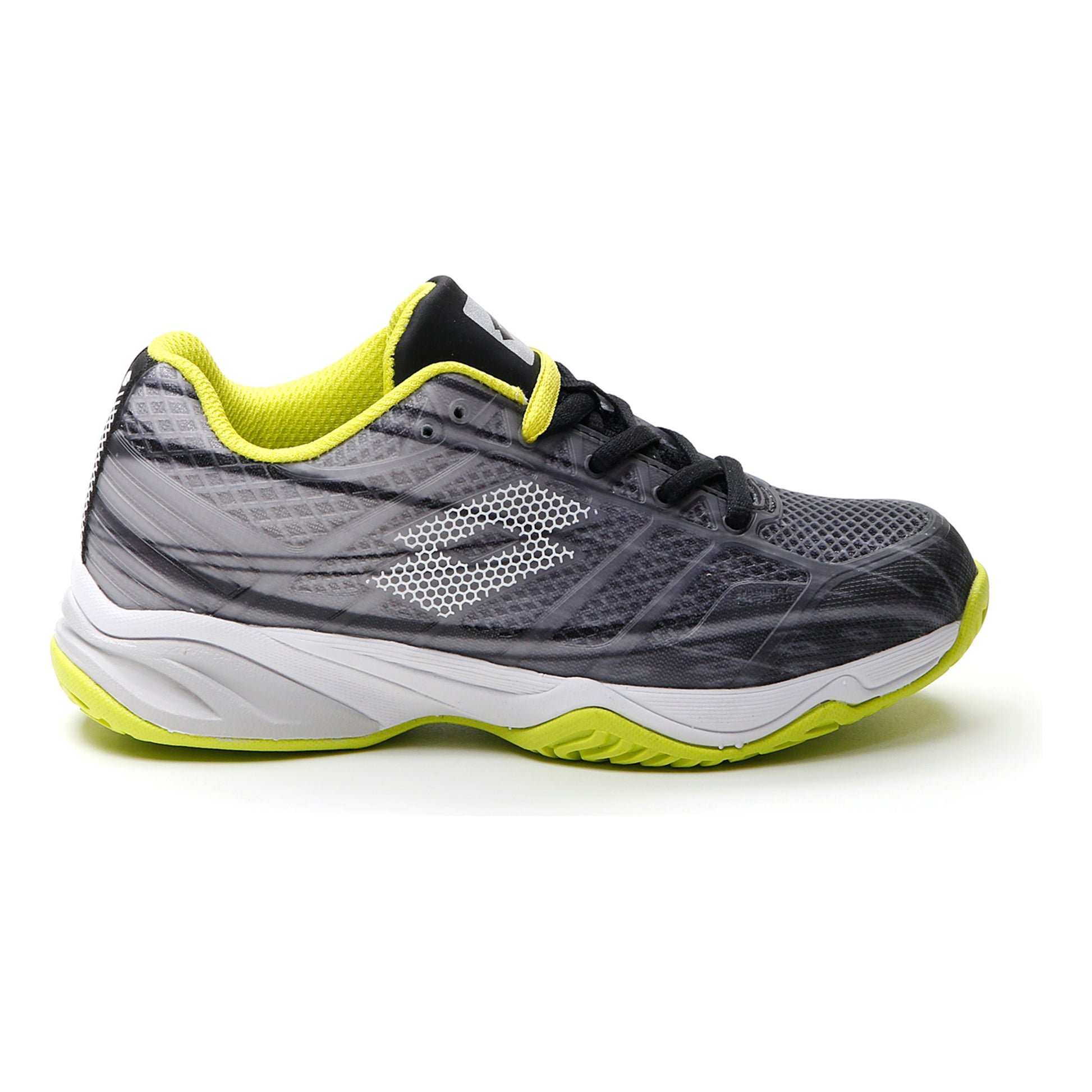 Lotto Mirage 300 All court shoe Kids - black, neon green