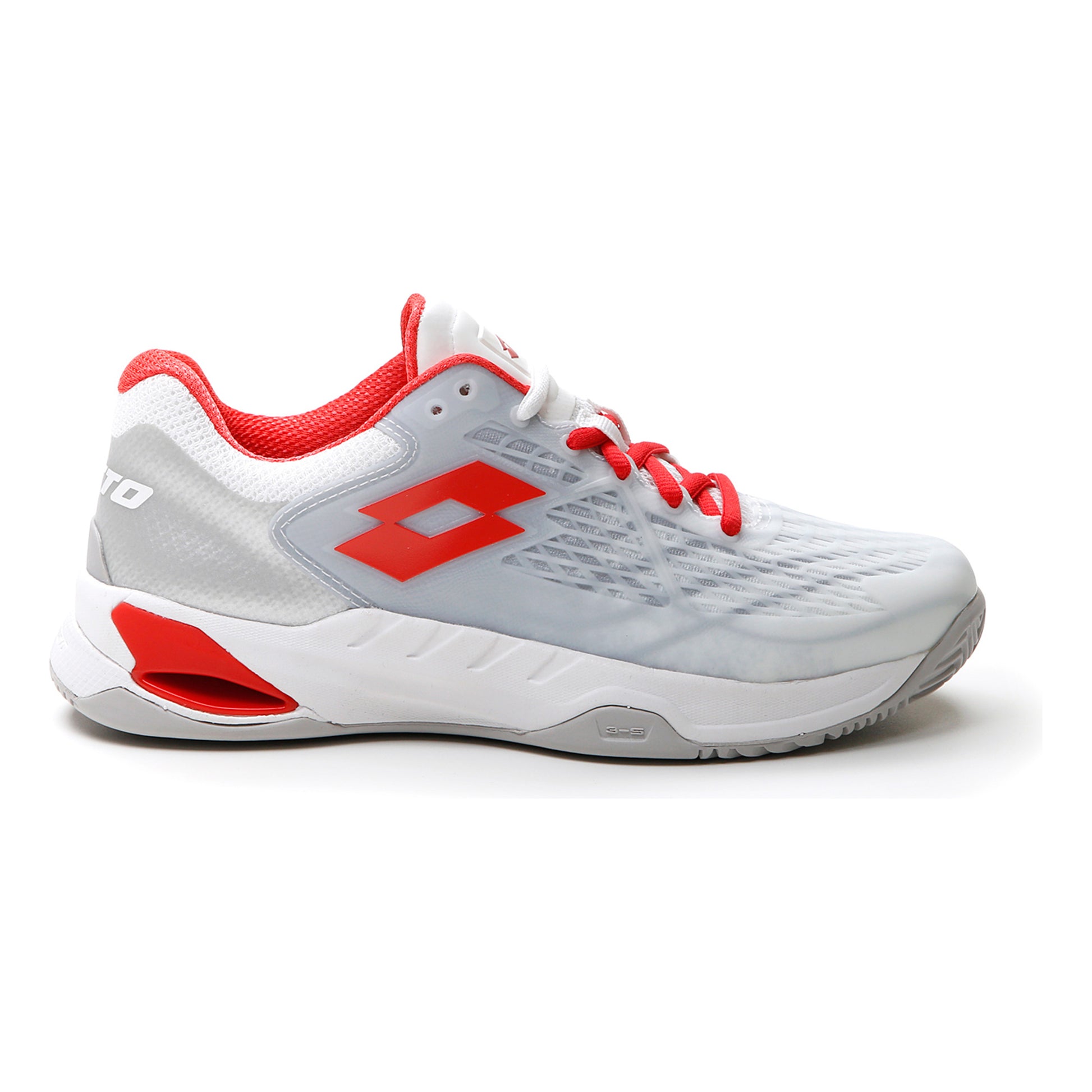 Lotto Mirage 100 Clay Sandplatzschuh Damen - weiß, rot