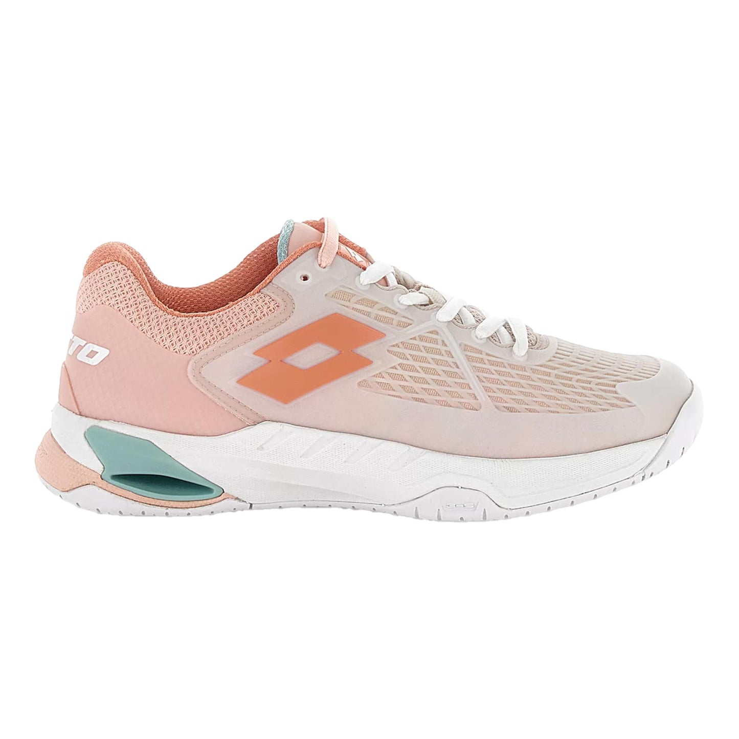 Lotto Mirage 100 II SPD Allcourtschuh Damen-weiß, koralle