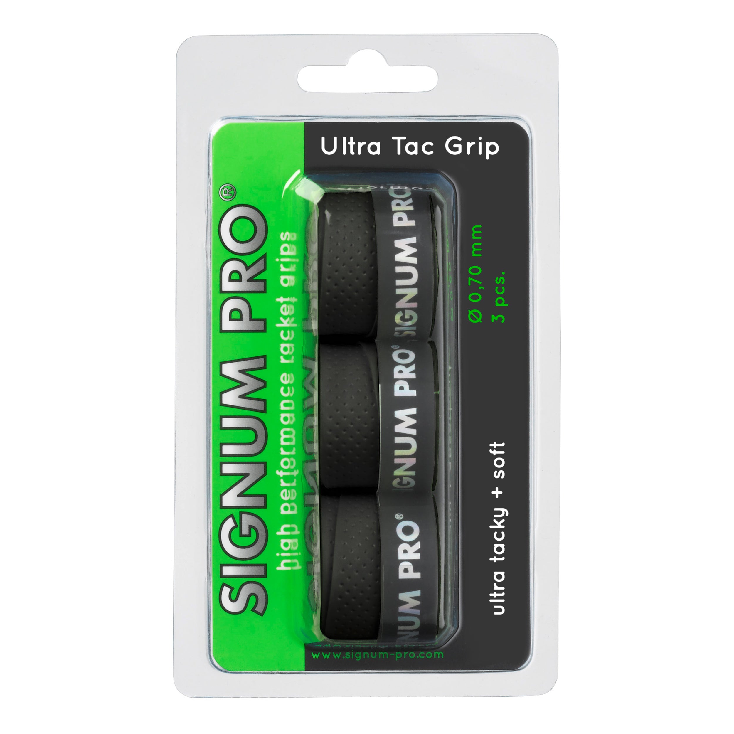 Signum Pro Ultra Tac Grip 3 Pack-Black