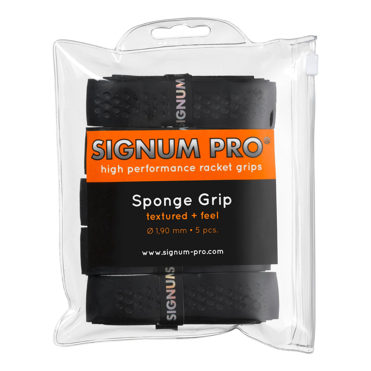 Signum Pro Sponge Grip 5 Pack-Black