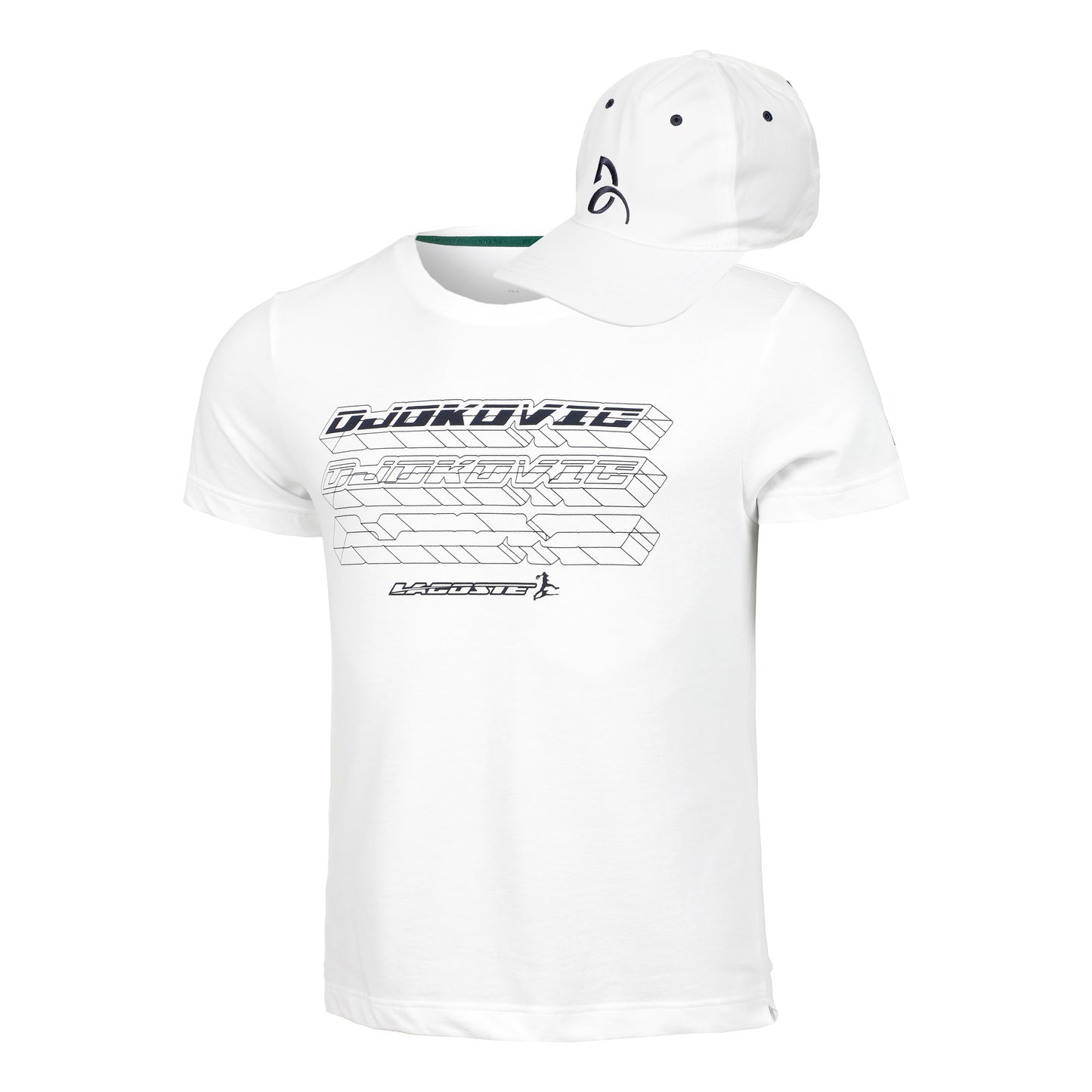 Lacoste Djokovic Cap + T-Shirt Men - white,