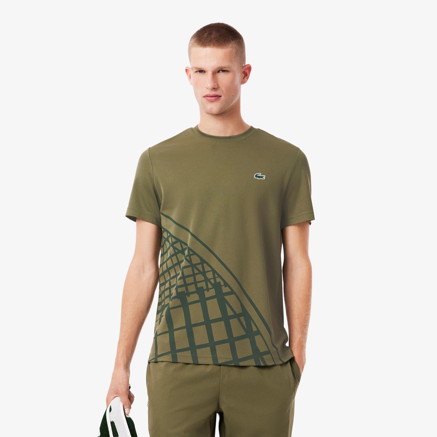 Lacoste T-Shirt Herren-Oliv