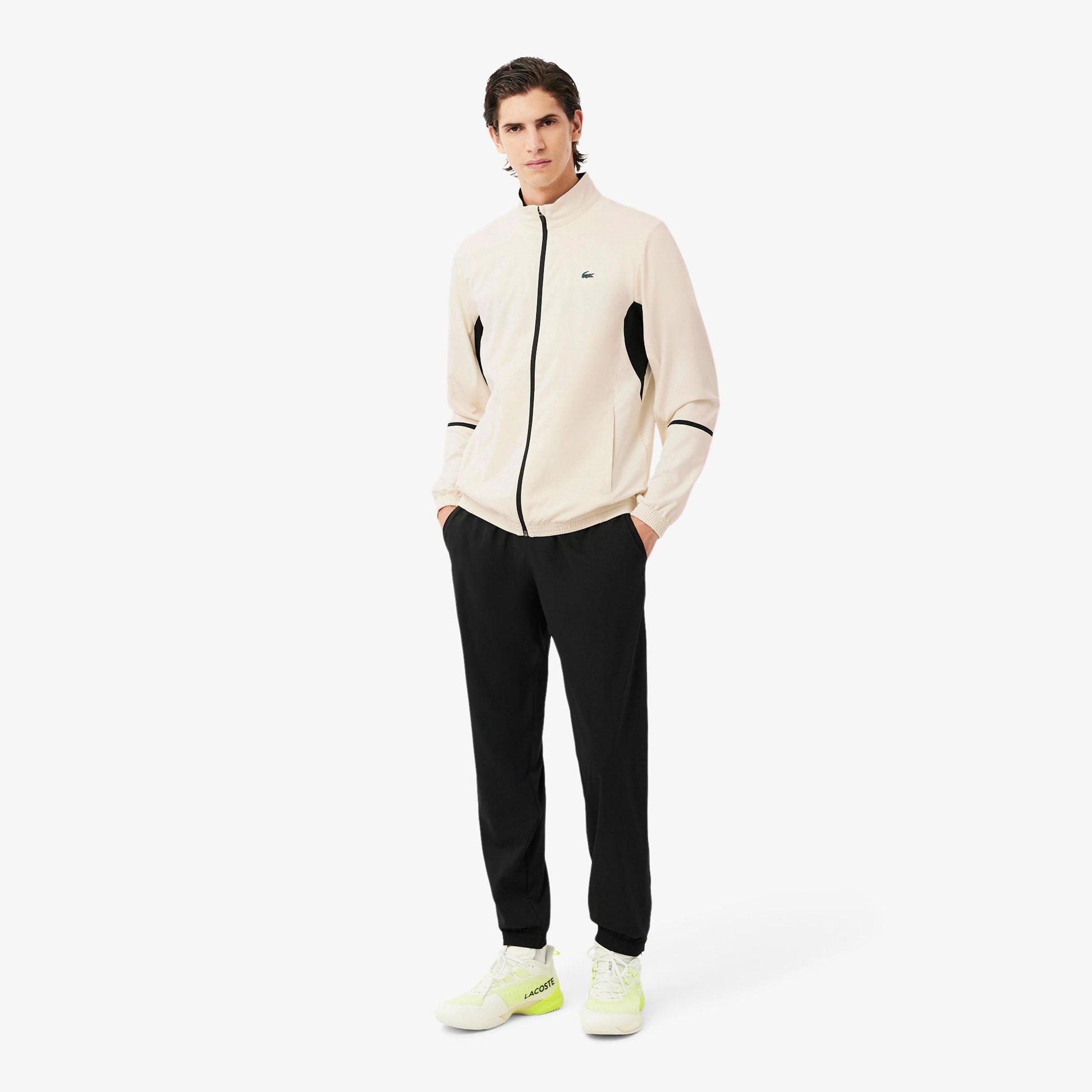 Lacoste Tracksuit Men-Cream,Black