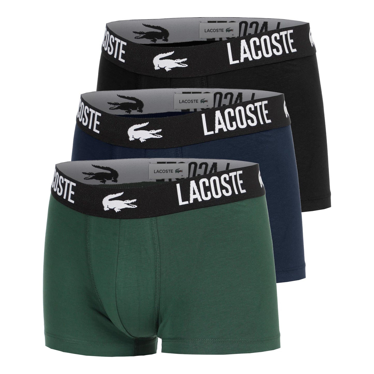 Lacoste Cotton Stretch Boxer shorts 3 Pack Men - dark green