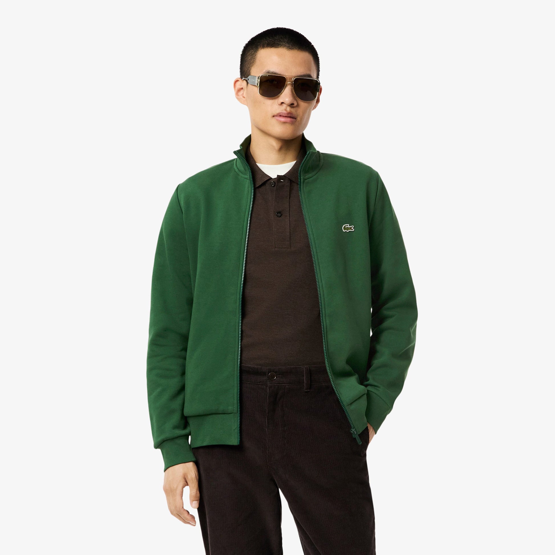 Lacoste Core Lifestyle Sweatjacke Herren-Grün