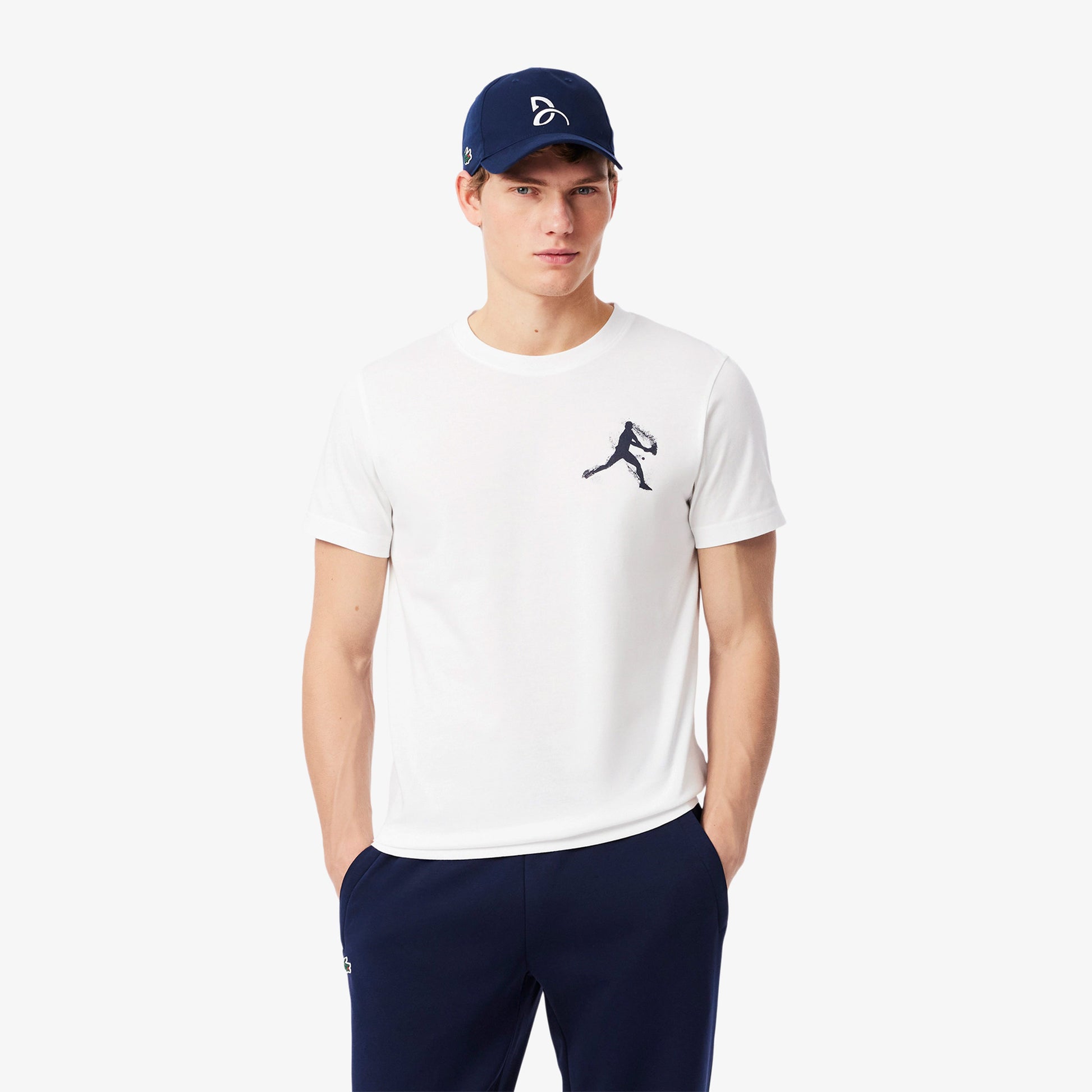 Lacoste T-Shirt & Cap Herren - weiß, dunkelblau