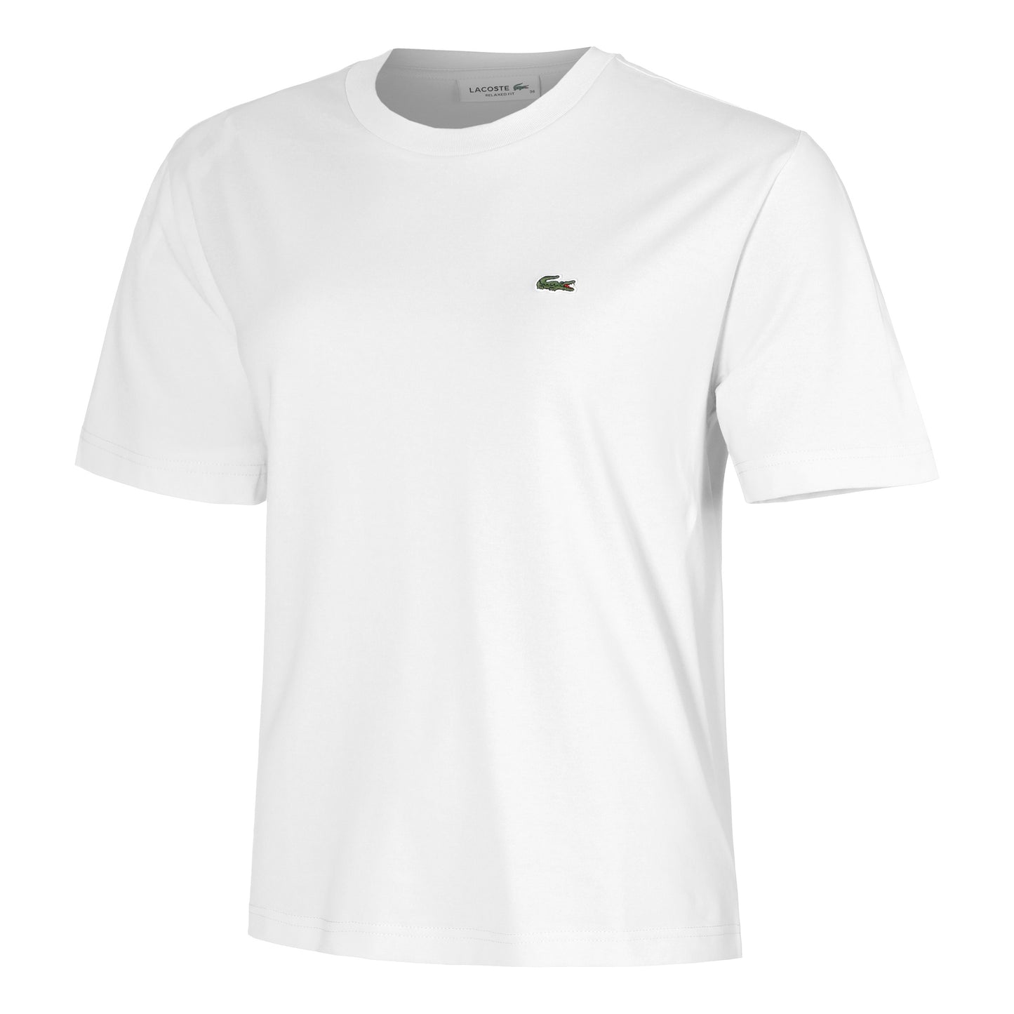 Lacoste Relaxed Fit Plain Soft T-Shirt Women-White