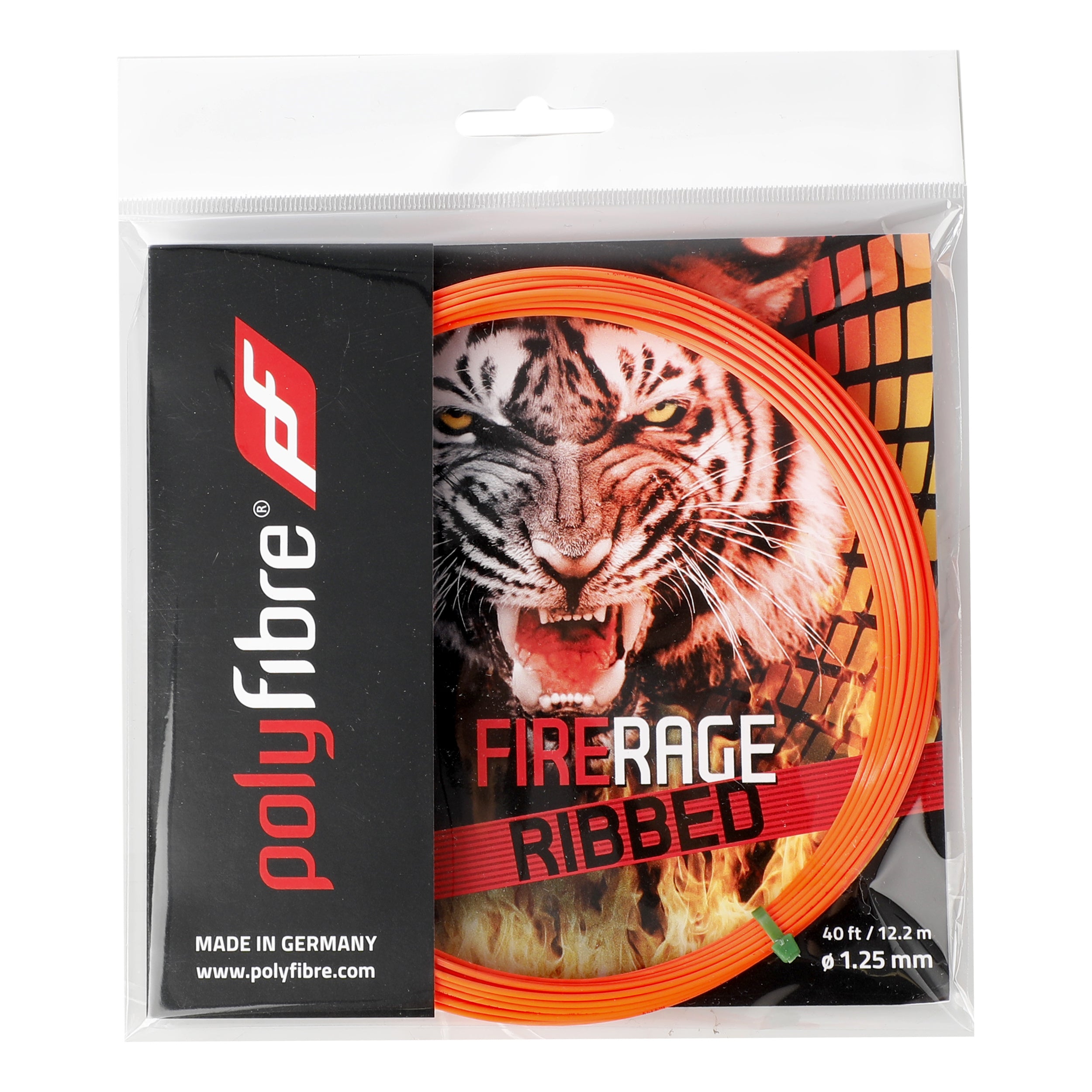 Polyfibre Firerage Ribbed 12m String Set-Red