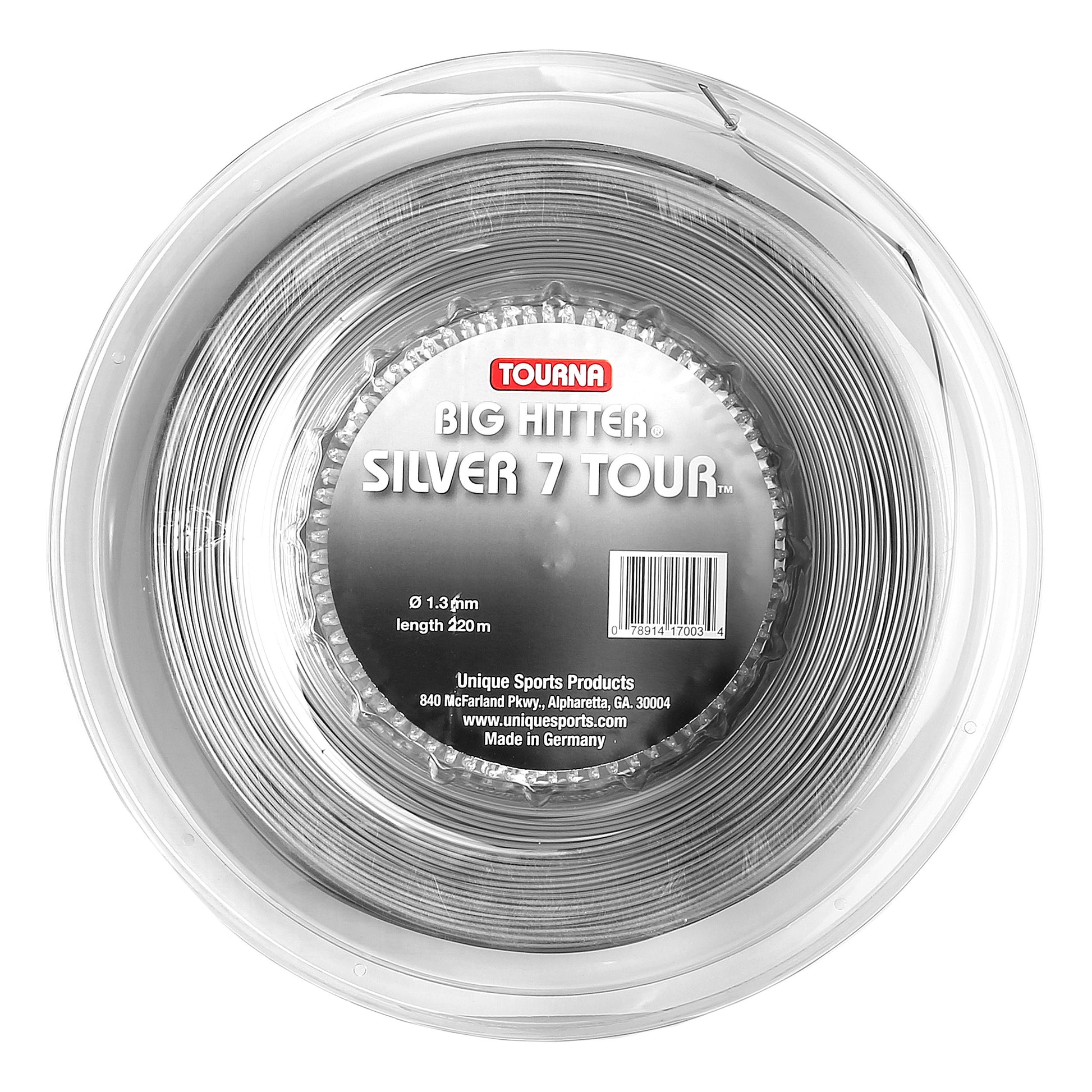 Tourna Silver7 Tour String Reel 220m-Silver