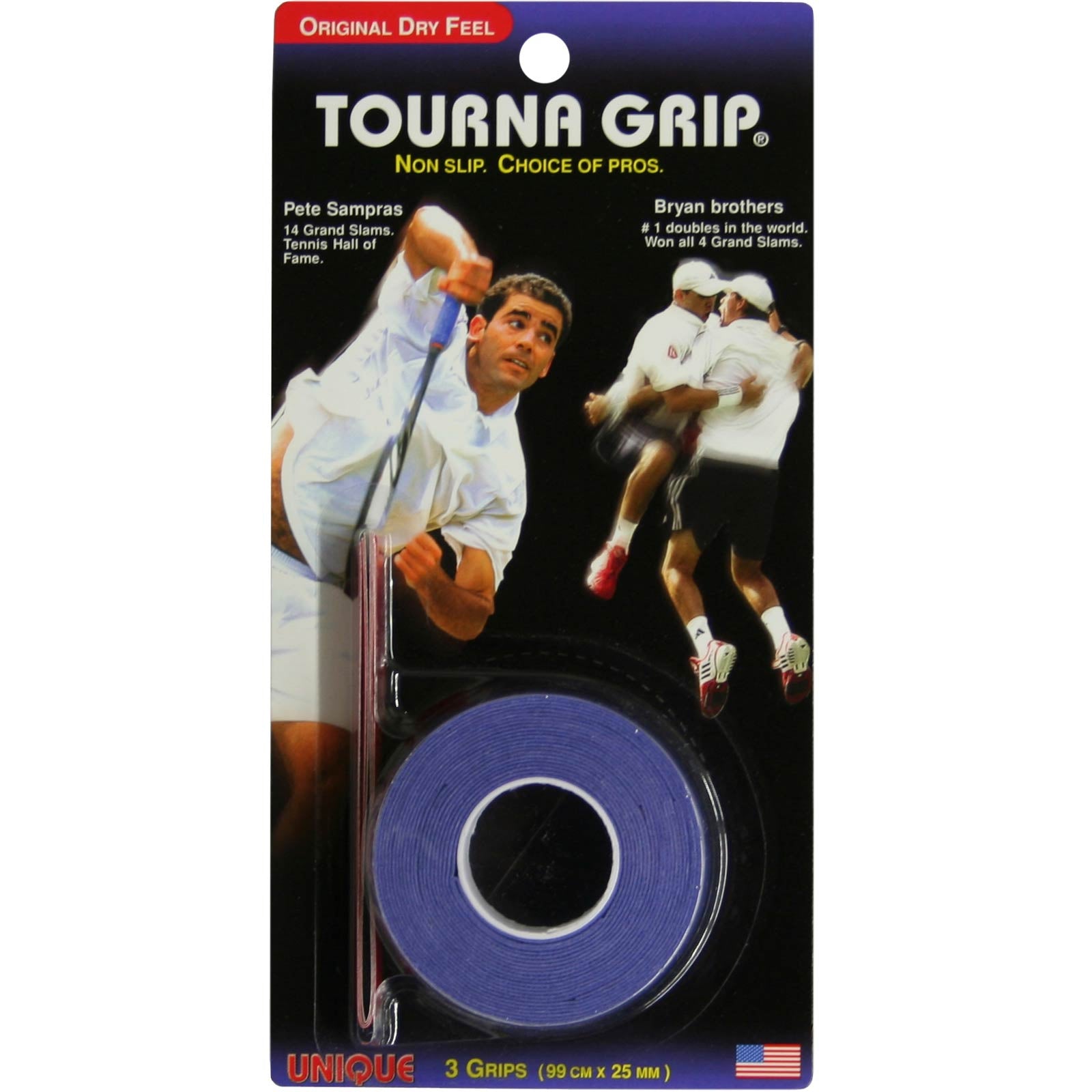 Tourna Grip Standard 3 Pack-Blue