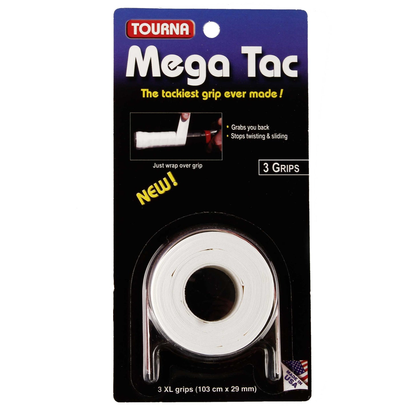 Tourna Mega Tac 3 Pack-White