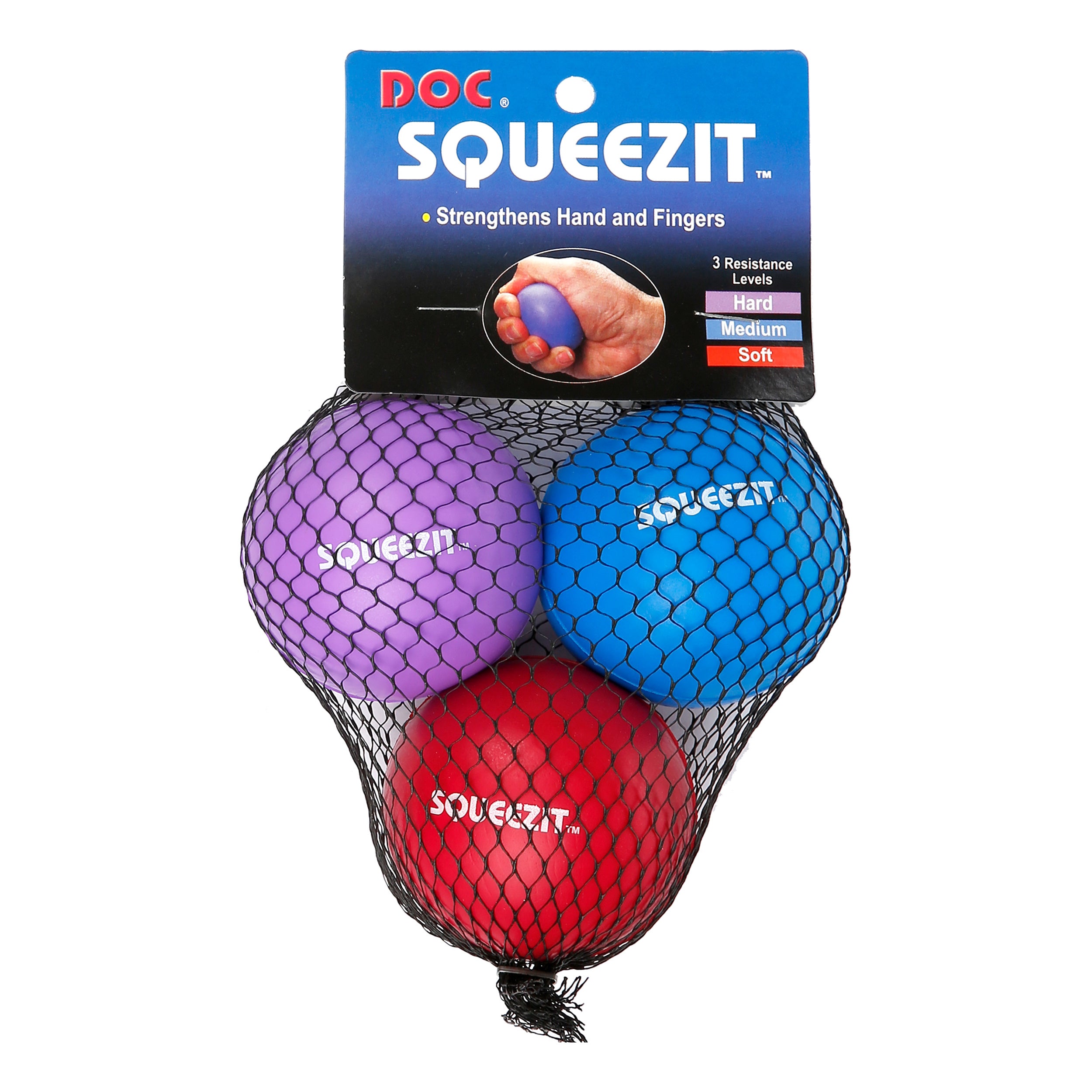 Tourna Squeez It Ball 3 Pack-Blue,Violet