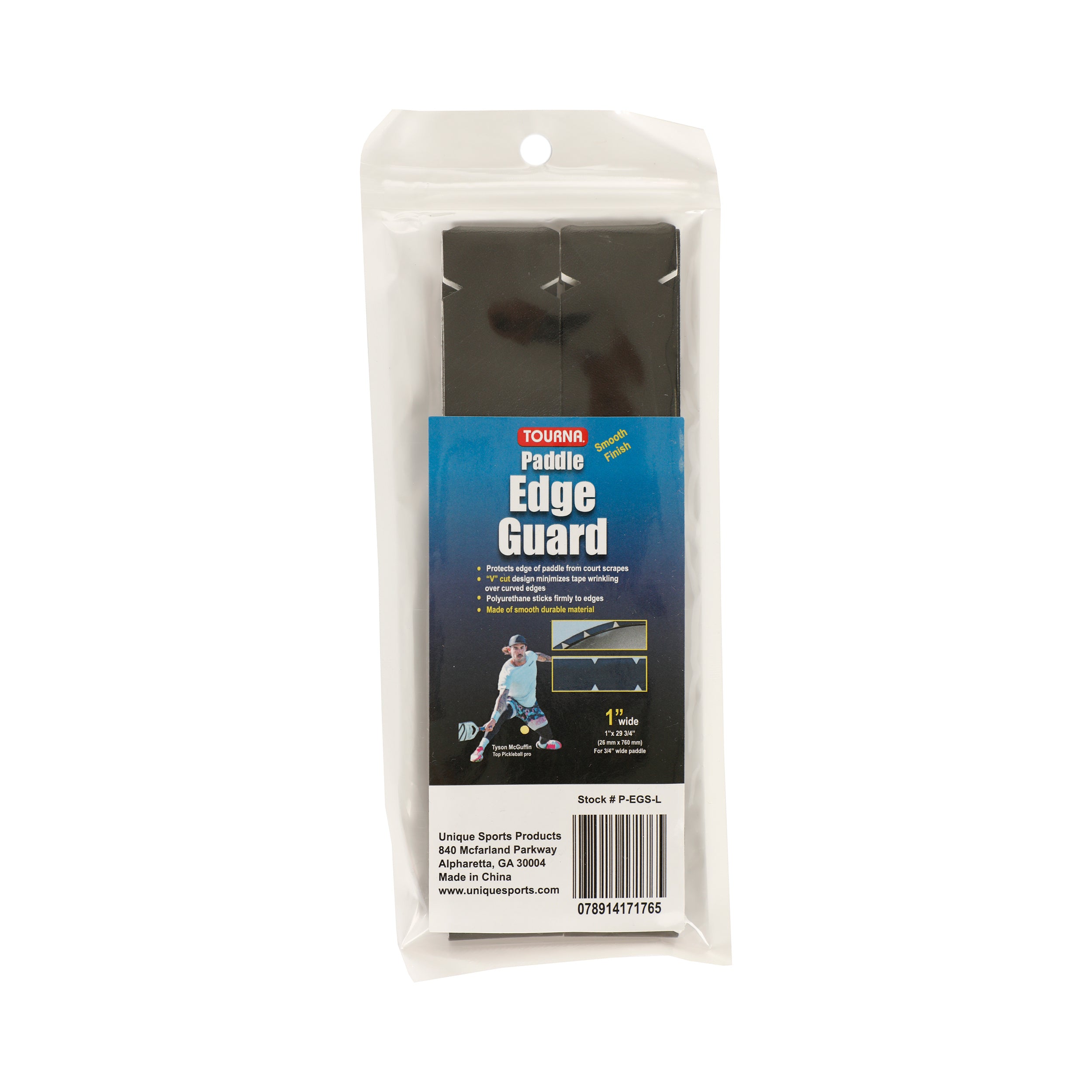 Tourna Padel Edge Guard 19mm Pickleball Frame Protection Tape-Black