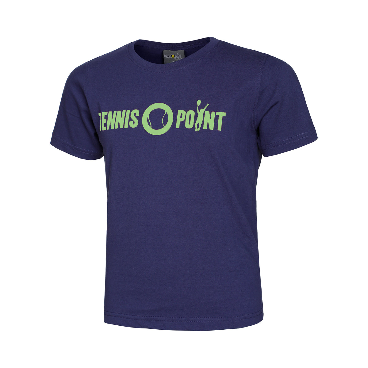 Tennis-Point Basic Cotton T-Shirt Kids-Dark Blue,Light Green