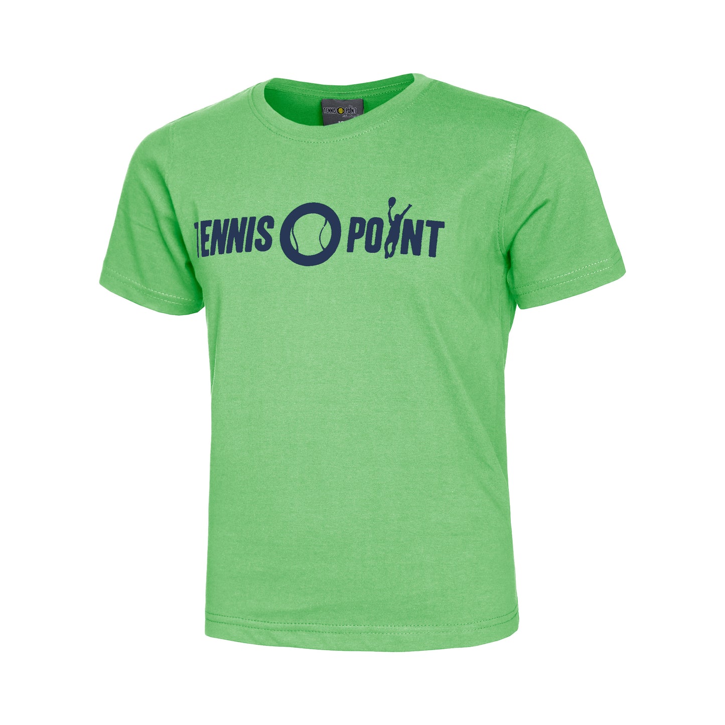 Tennis-Point Basic Cotton T-Shirt Kinder - hellgrün, schwarz