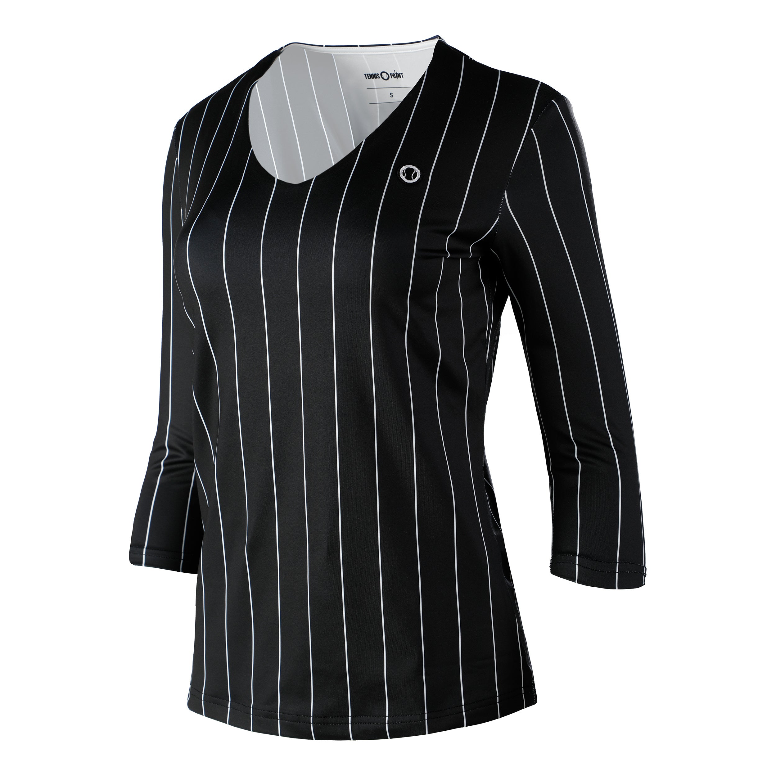Tennis-Point Stripes Long Sleeve Special Edition Women-Black,White