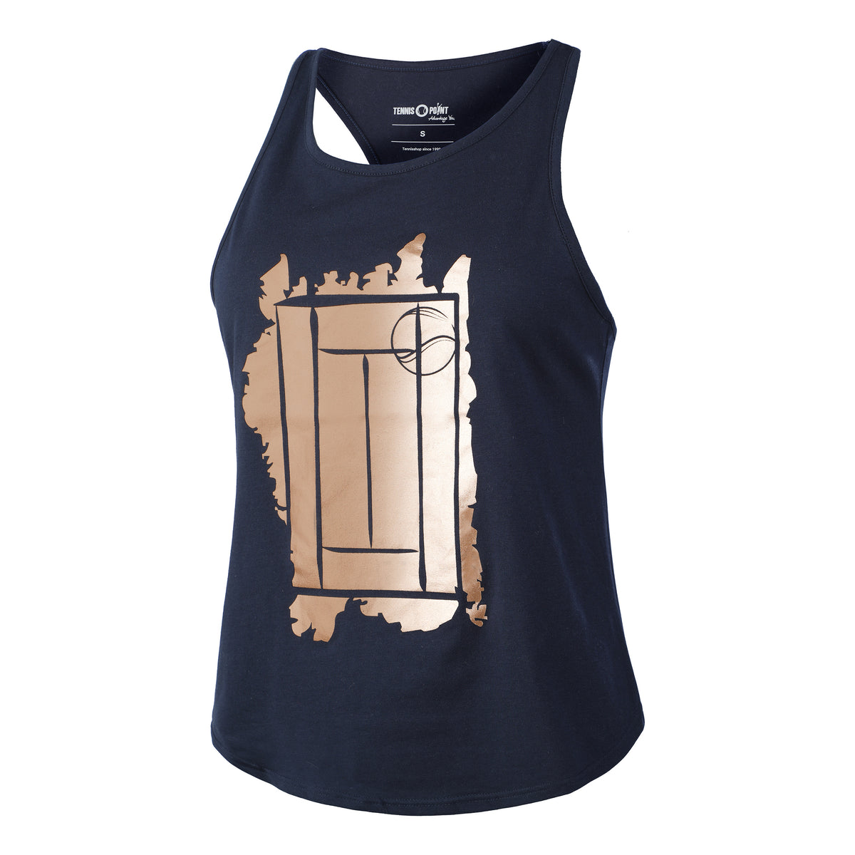 Tennis-Point Glitter Court Tank top Women - dark blue, beige