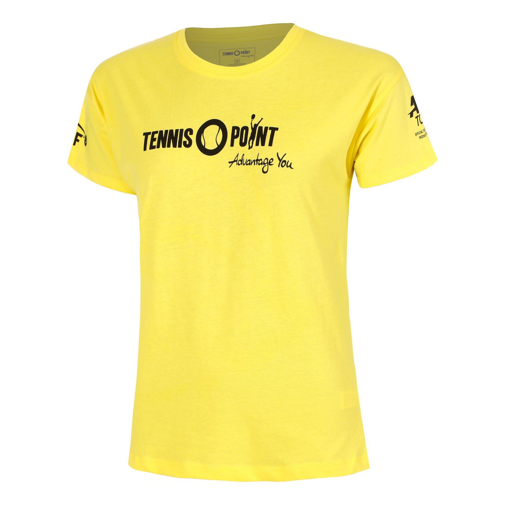 Tennis-Point Team Yellow T-Shirt Damen-Gelb,Schwarz