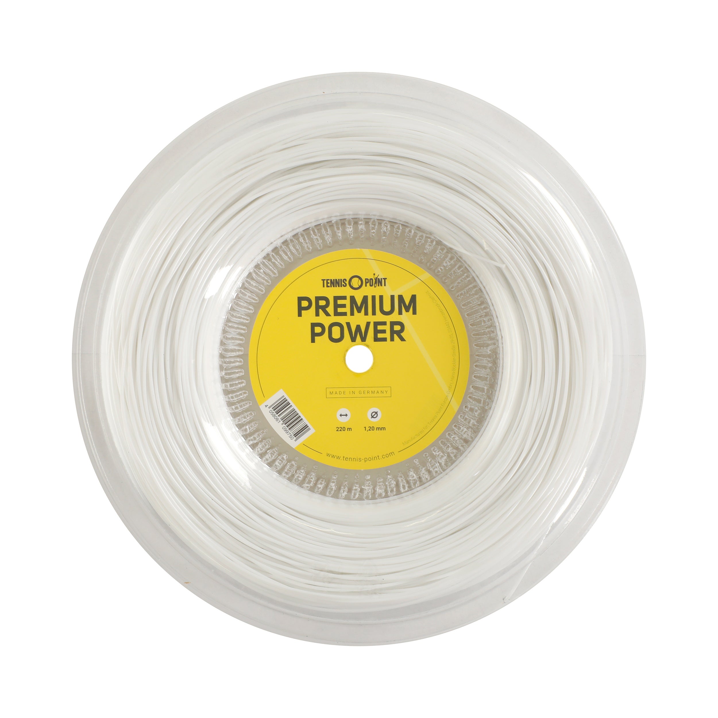 Tennis-Point Premium Power String Reel 220m-White