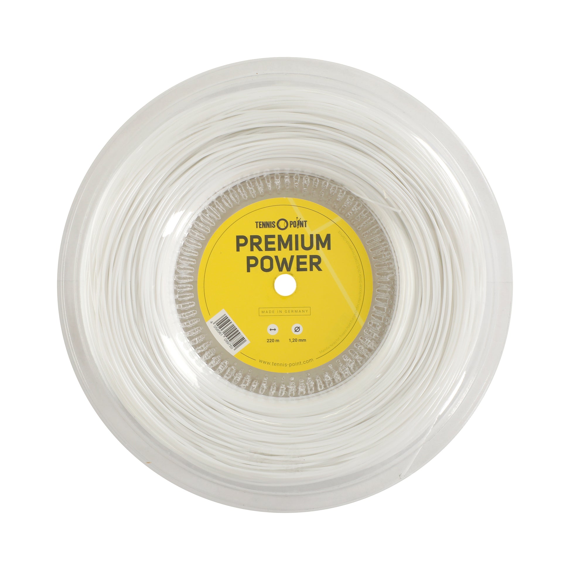 Tennis-Point Premium Power String Reel 220m-White