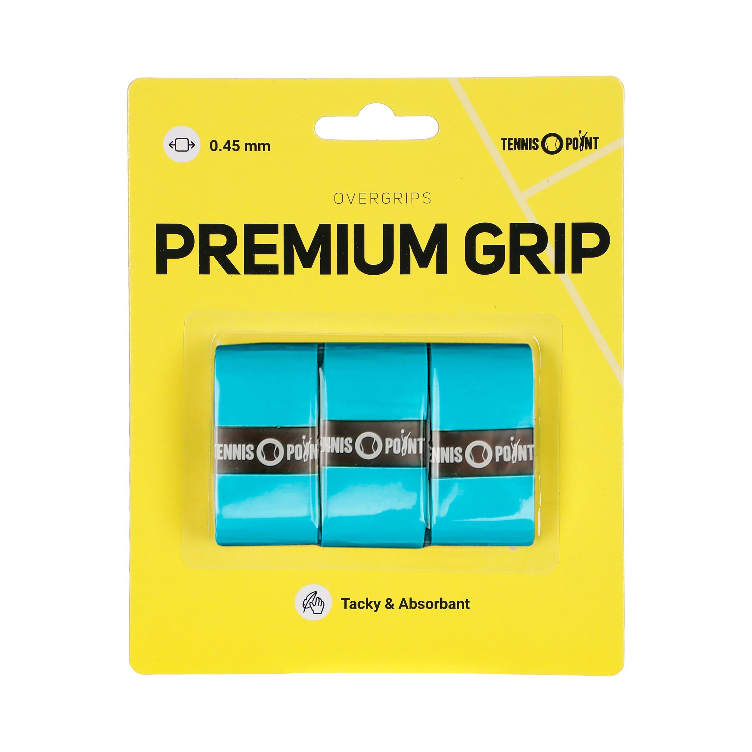 Tennis-Point Premium Grip 3 Pack-Blue