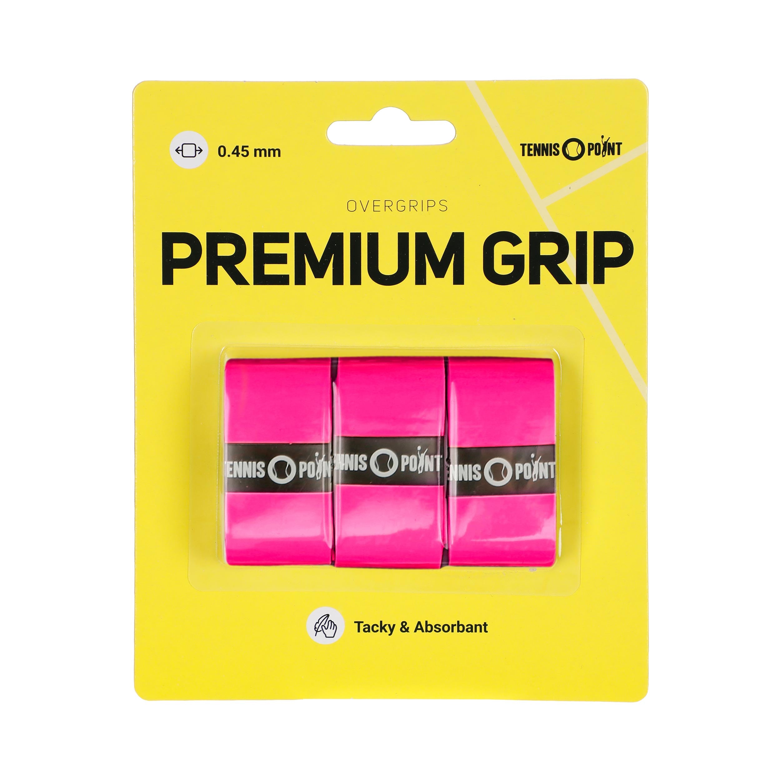 Tennis-Point Premium Grip 3 Pack-Pink