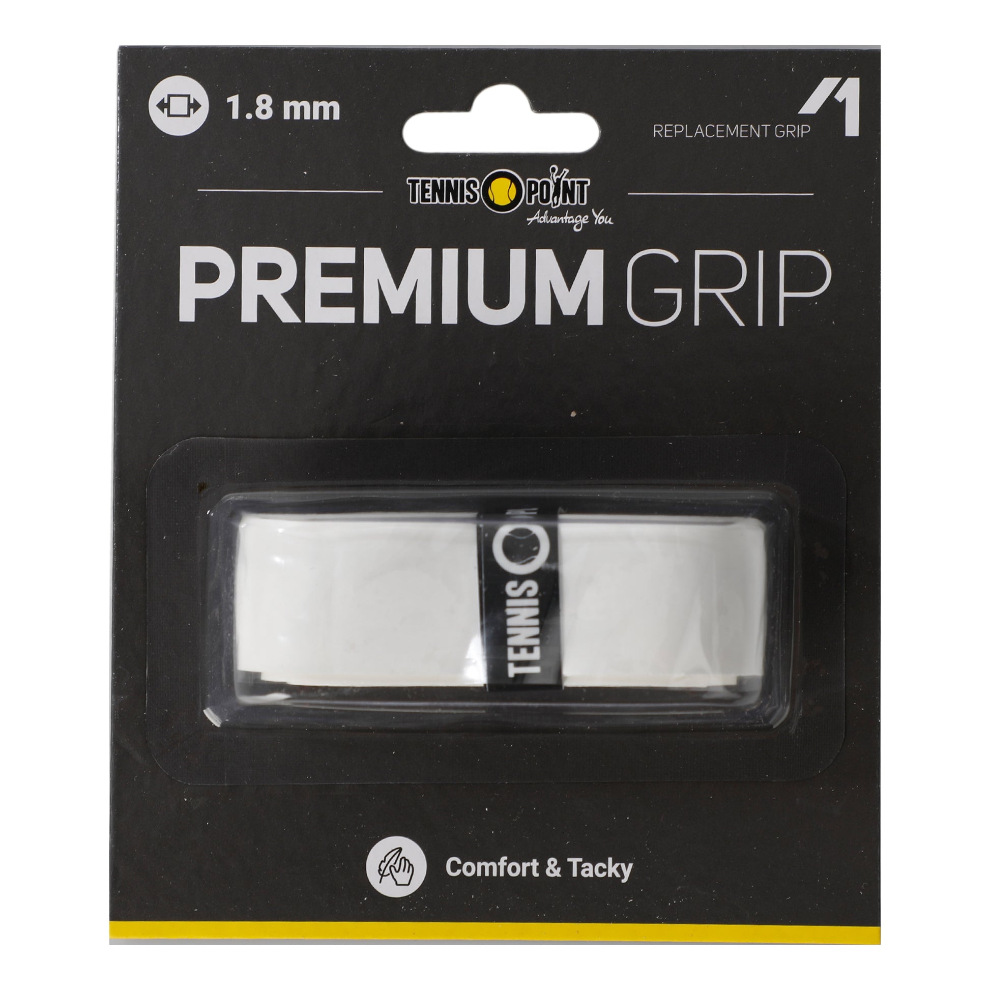Tennis-Point Premium Grip 1er Pack-Weiß