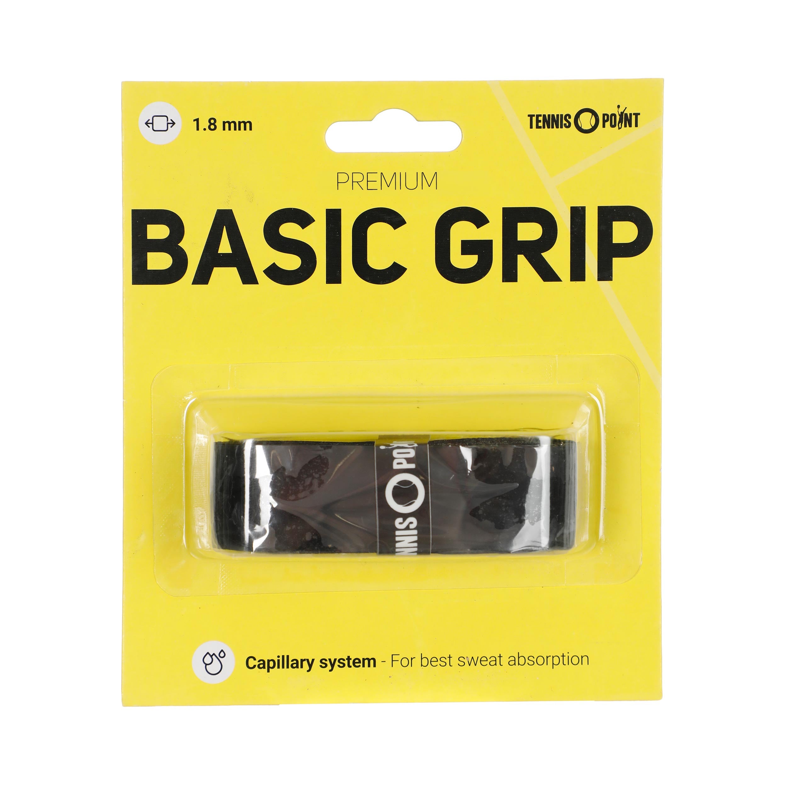 Tennis-Point Premium Grip 1 Pack-Black