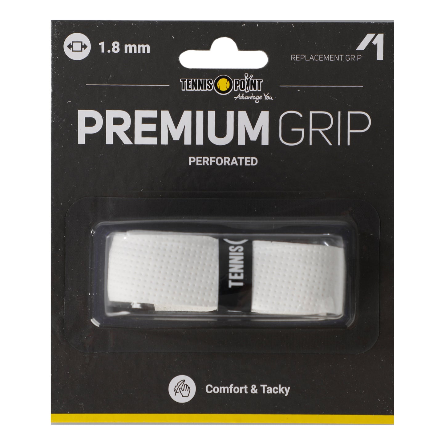 Tennis-Point Premium Grip Perforated 1 Pack-White