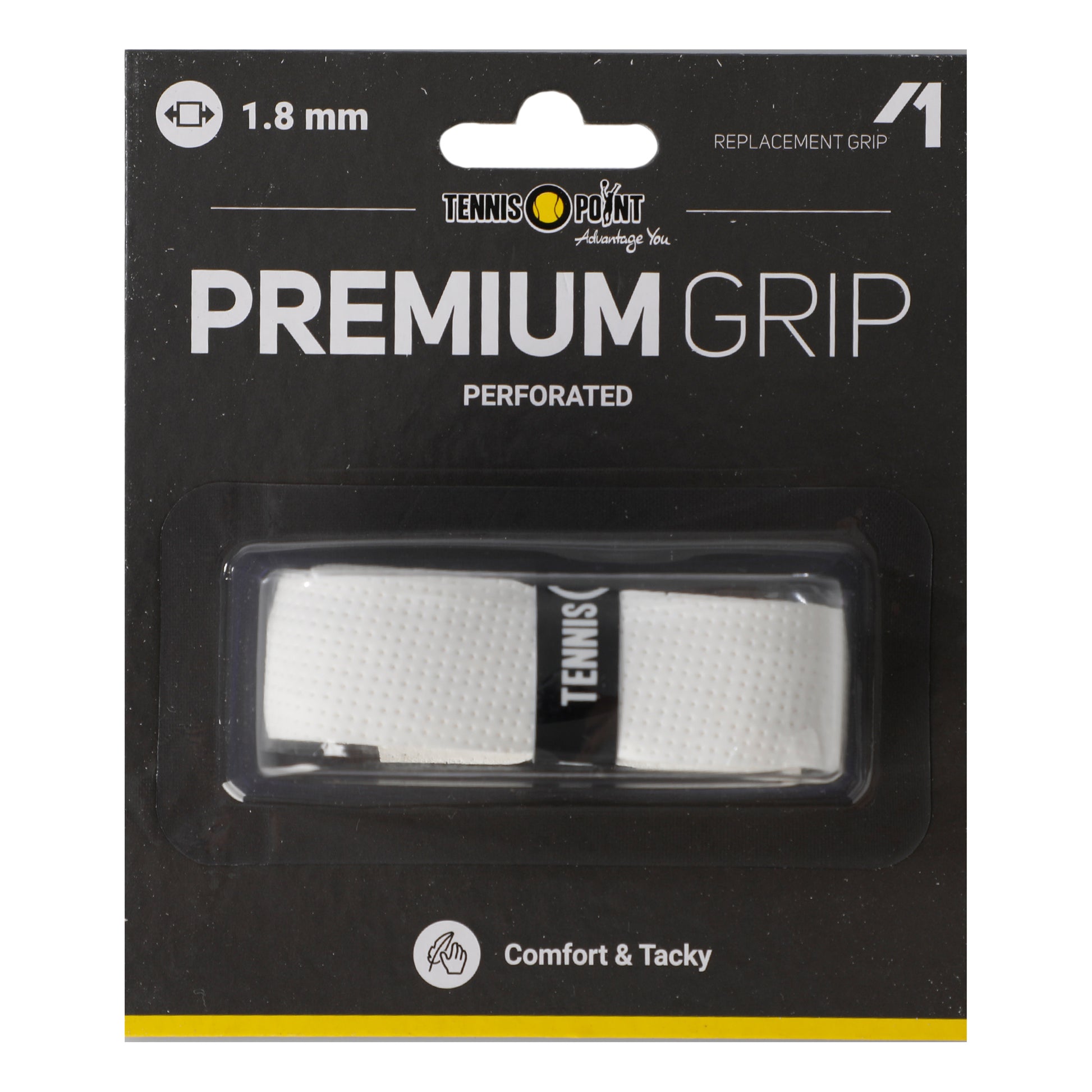 Tennis-Point Premium Grip Perforated 1 Pack-White