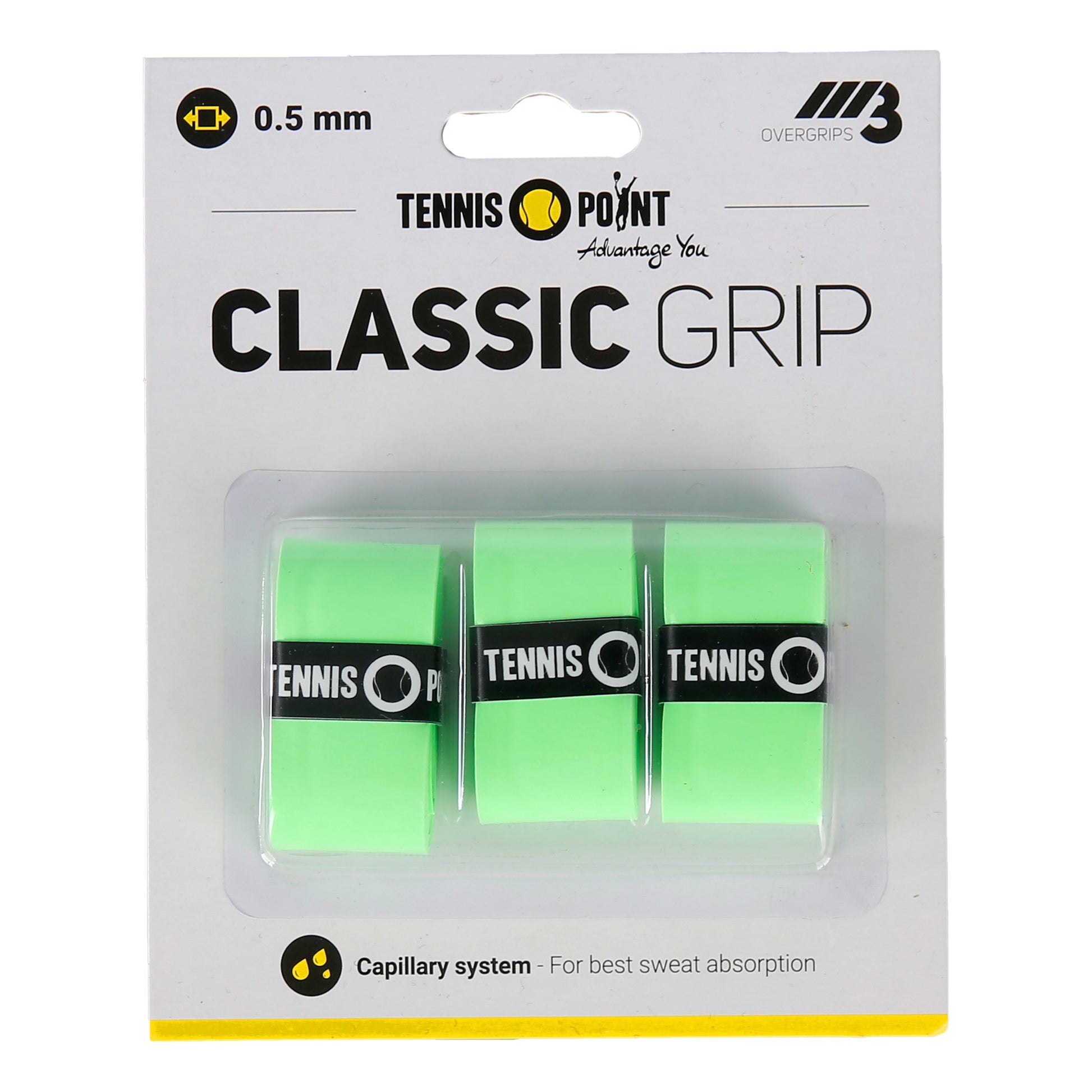 Tennis-Point Classic Grip 3 Pack - green