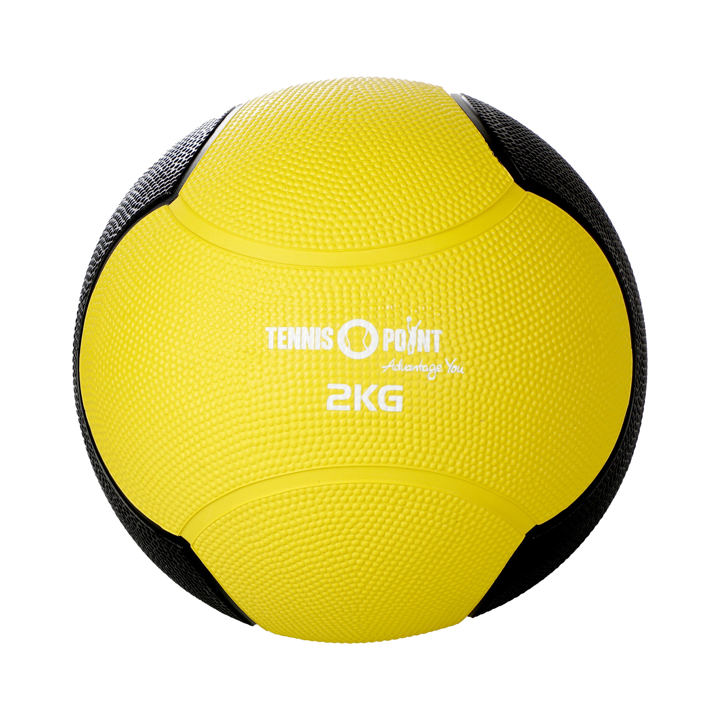 Tennis-Point 2kg Medizinball-Gelb,Schwarz