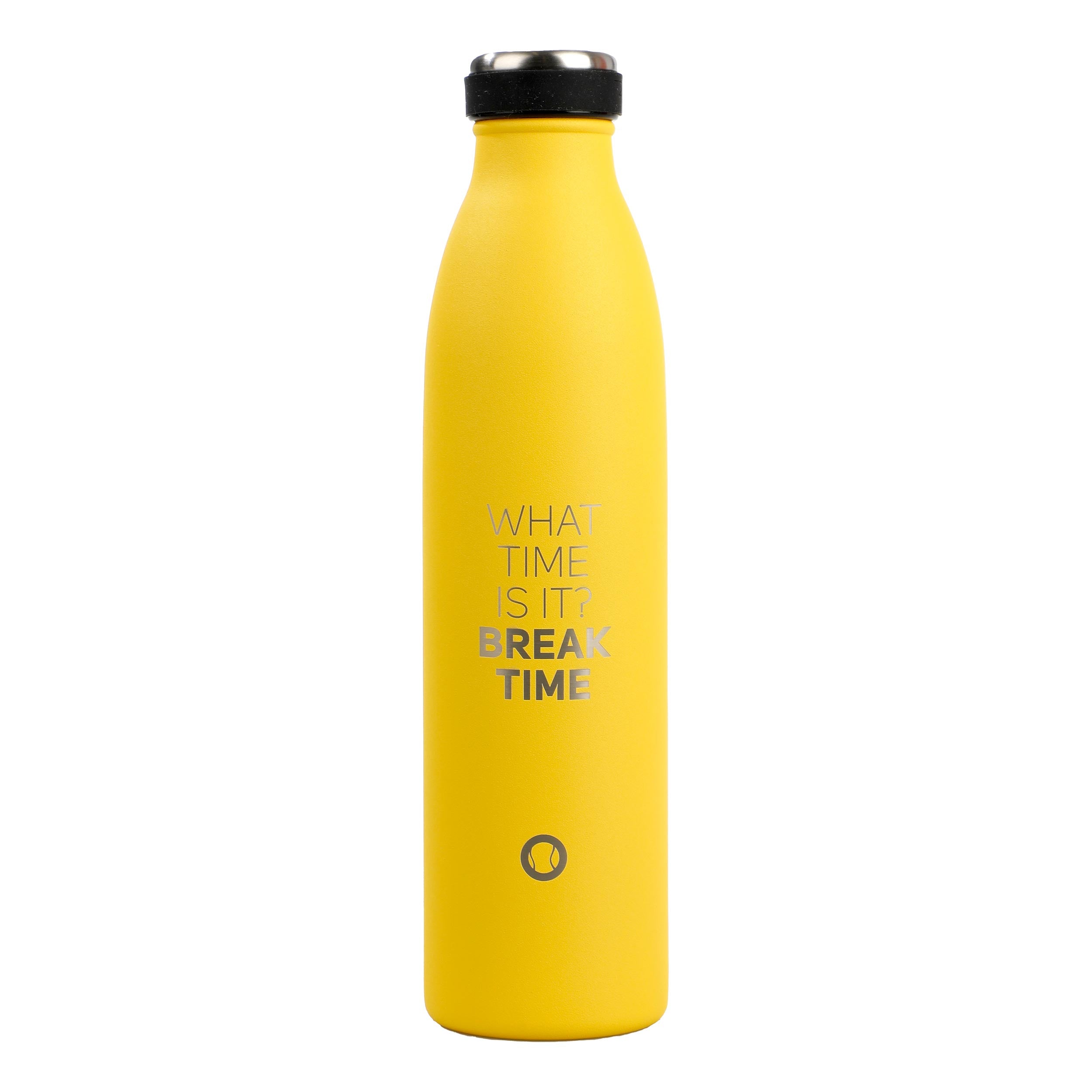 Tennis-Point Break Time 750ml Water Bottle-Yellow