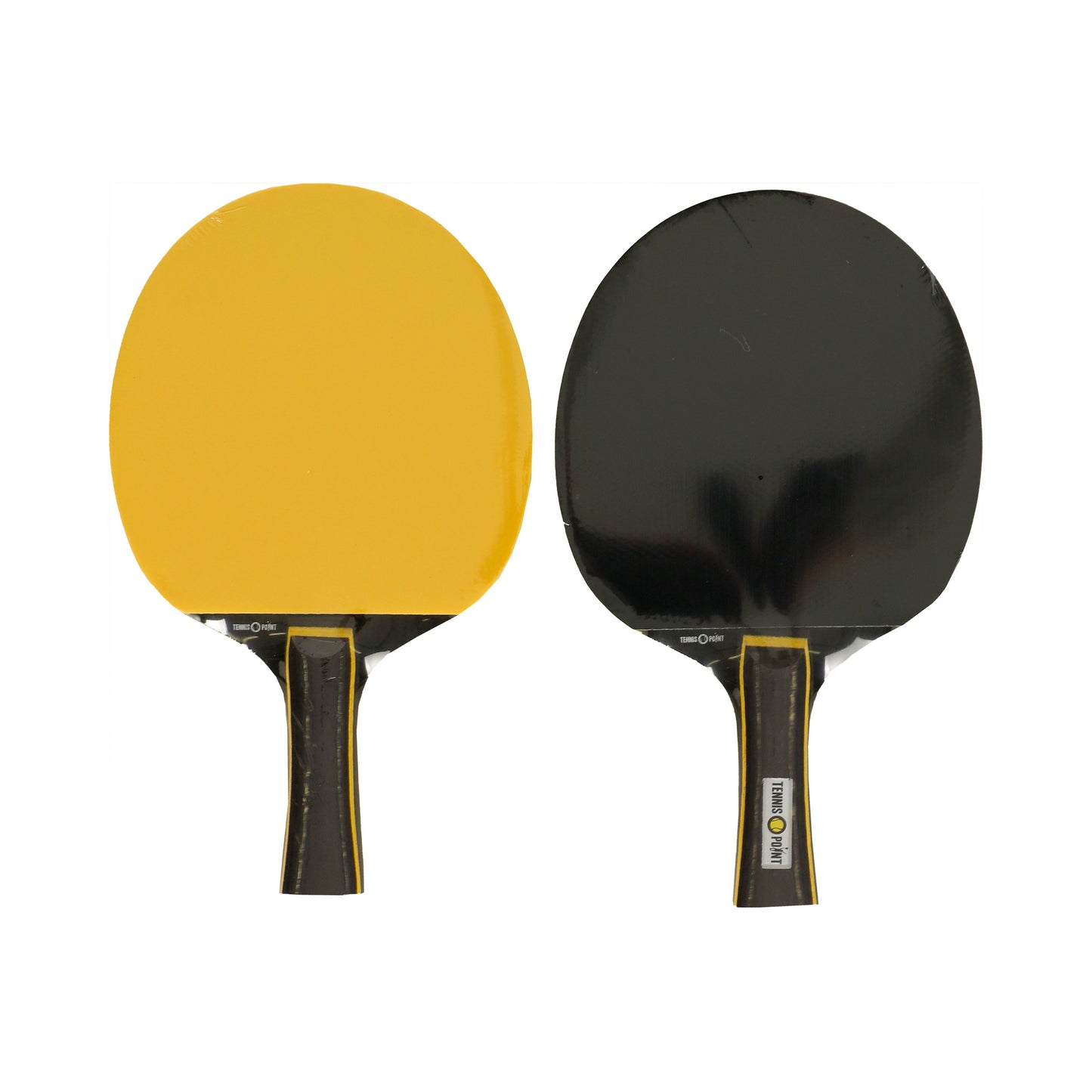 Tennis-Point Tischtennis-Set Plus Tasche,Plus 3x Bälle-Schwarz,Gelb
