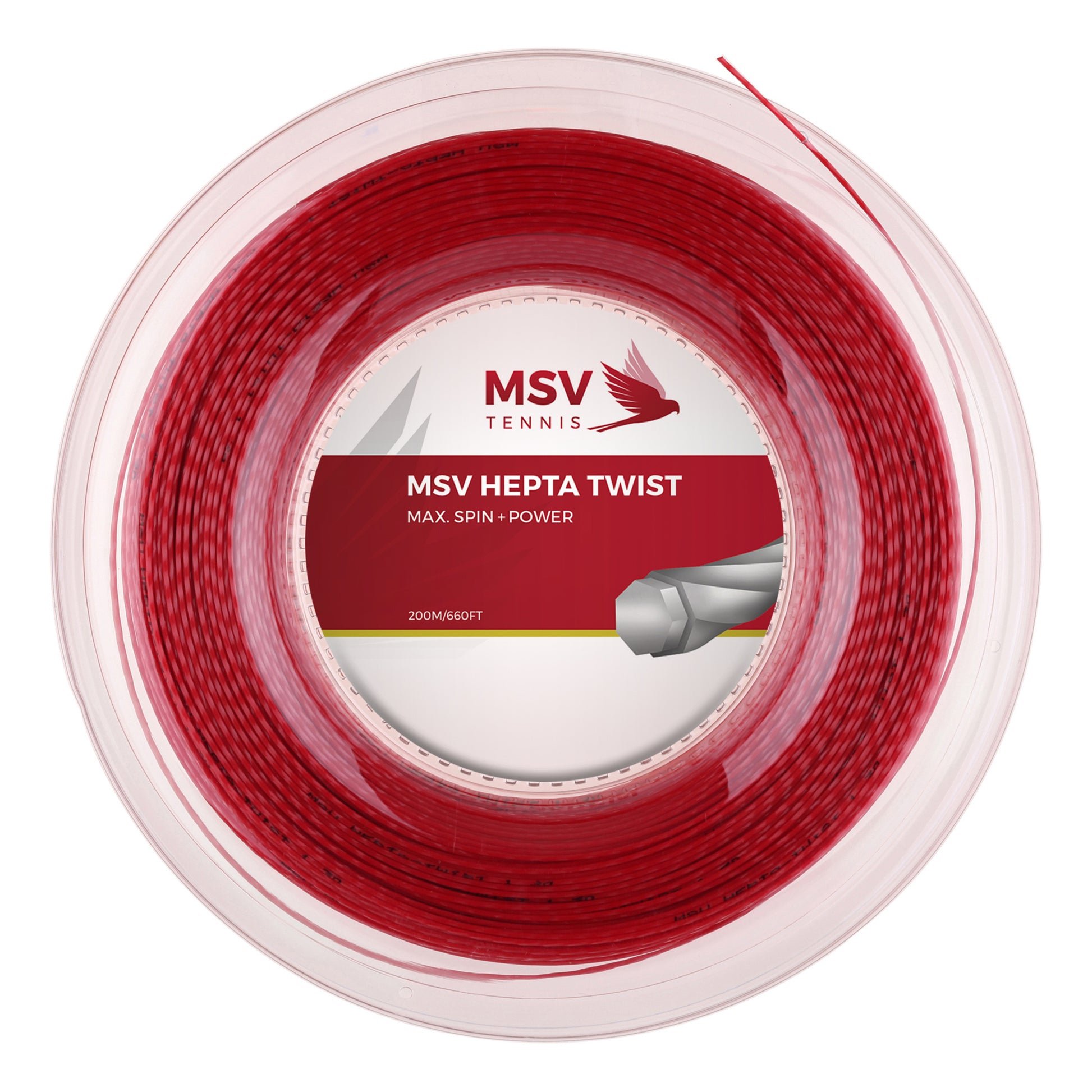 MSV Hepta-Twist String Reel 200m-Red