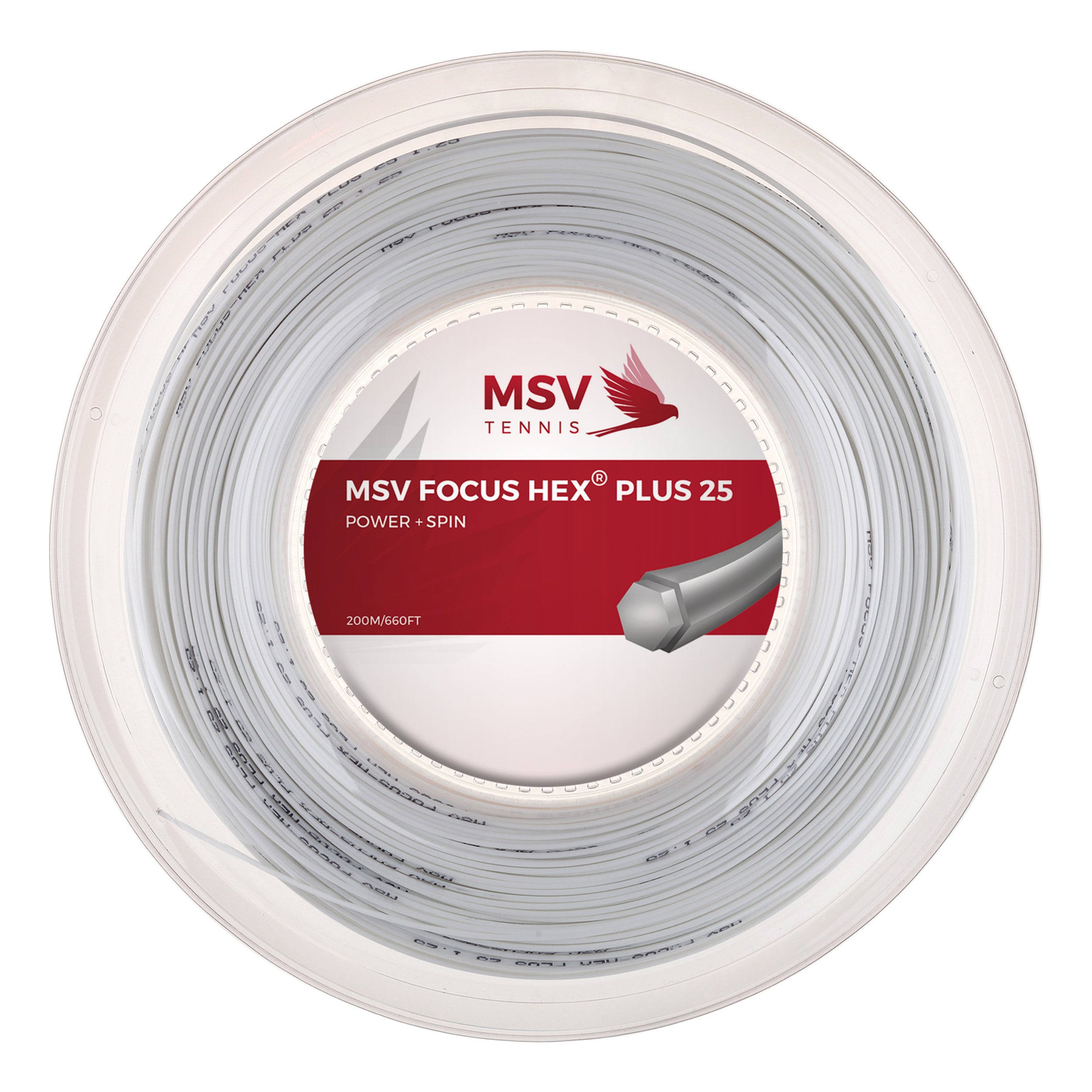 MSV Focus-HEX Plus 25 String Reel 200m-White