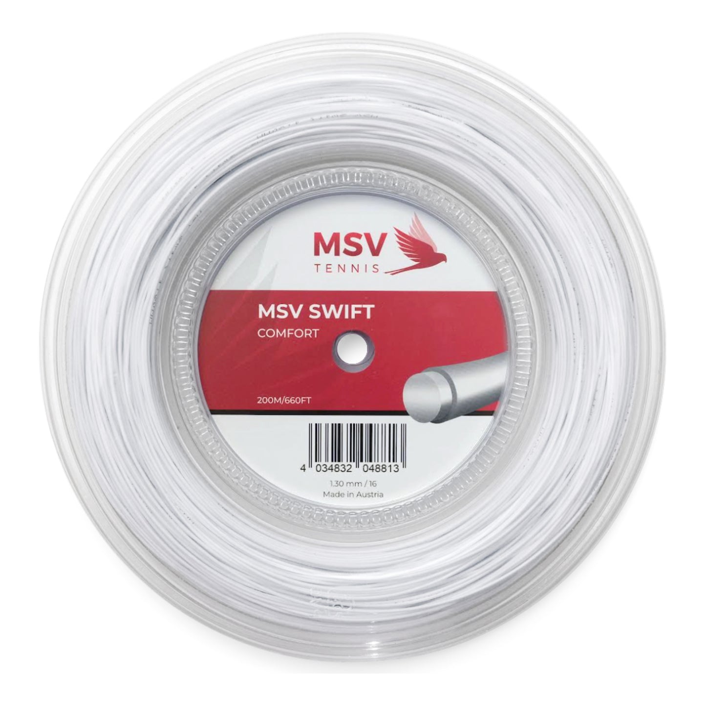 MSV Swift String Reel 200m-White