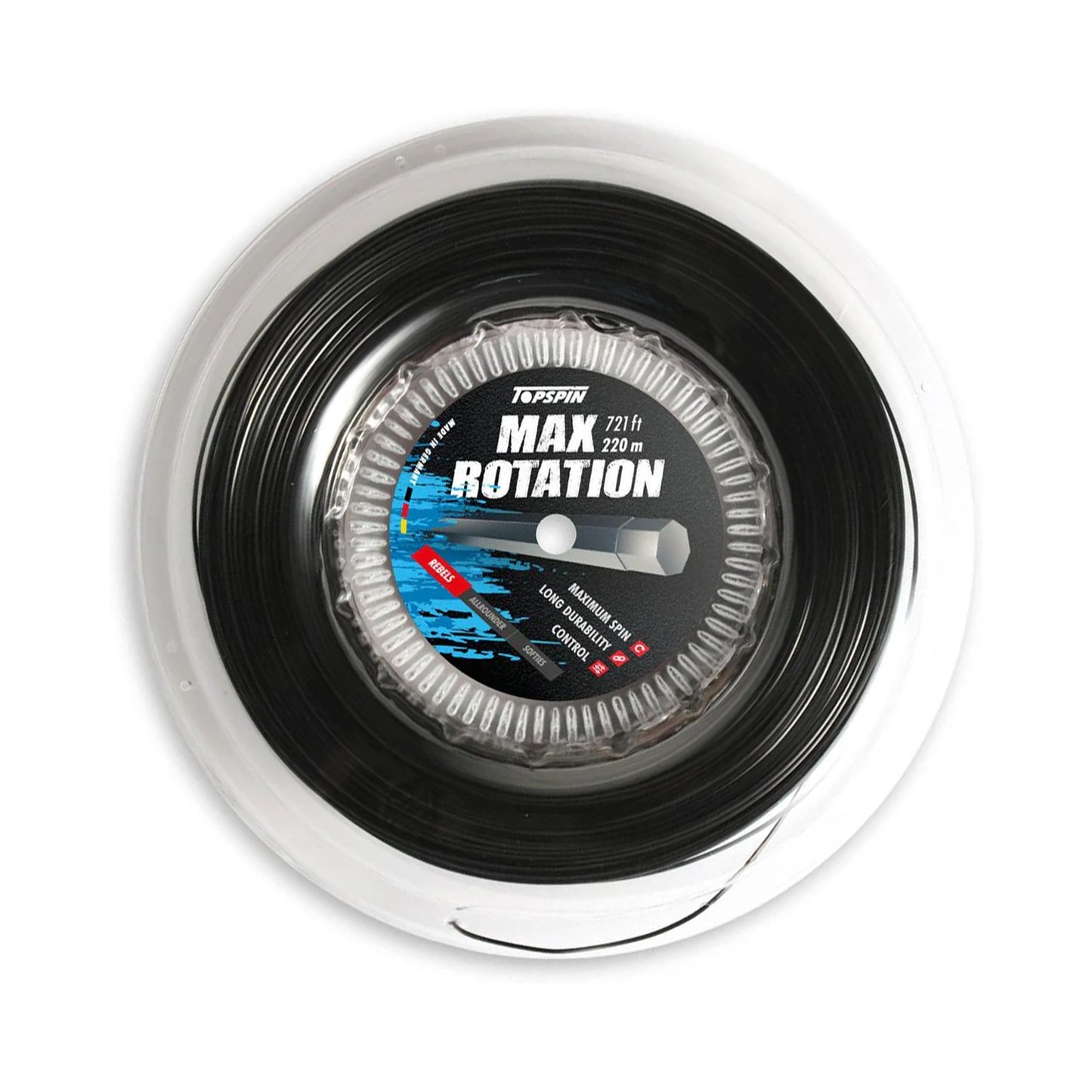 Topspin Cyber MAXation Heptagonal String Reel 220m-Black