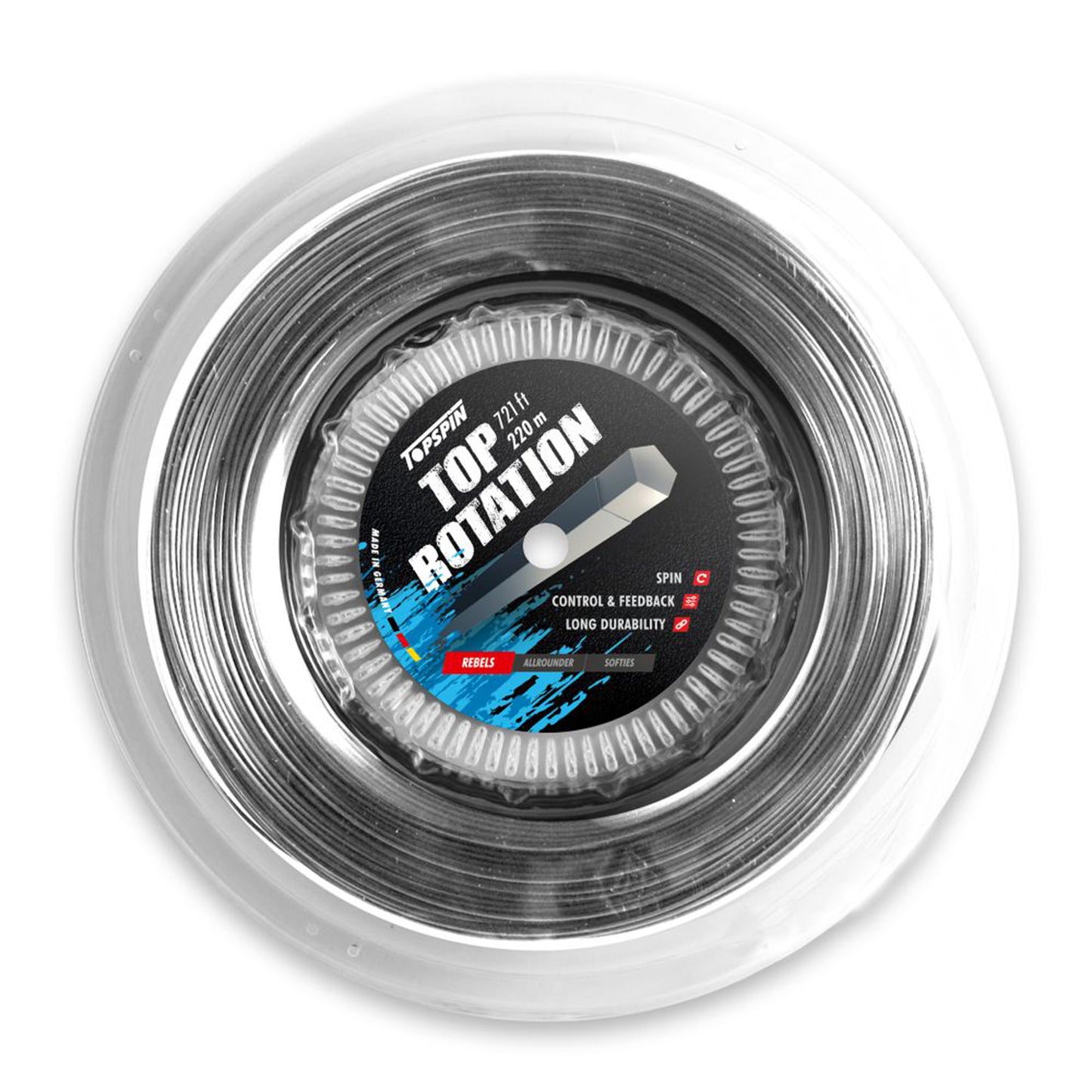 Topspin Top Rotation 220m String Reel-Grey