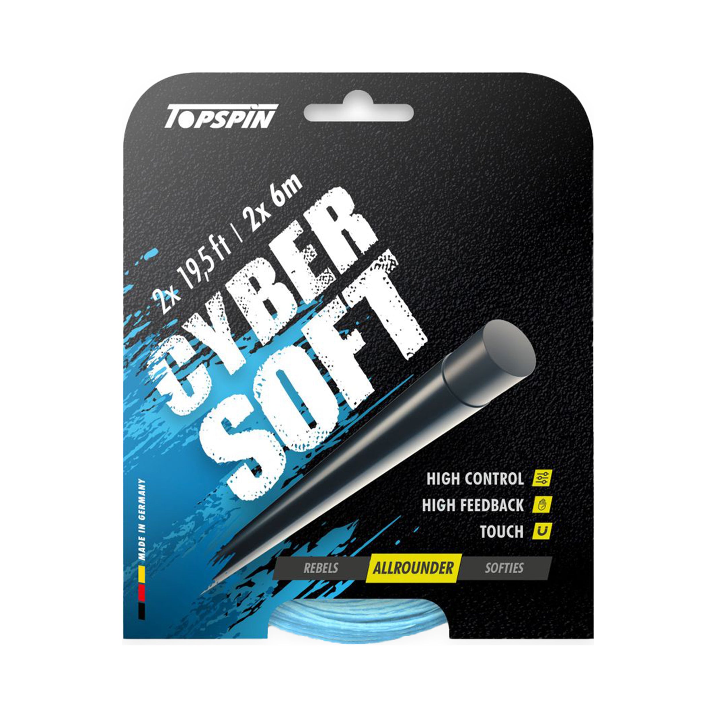 Topspin Cyber Soft 12m String Set-Light Blue