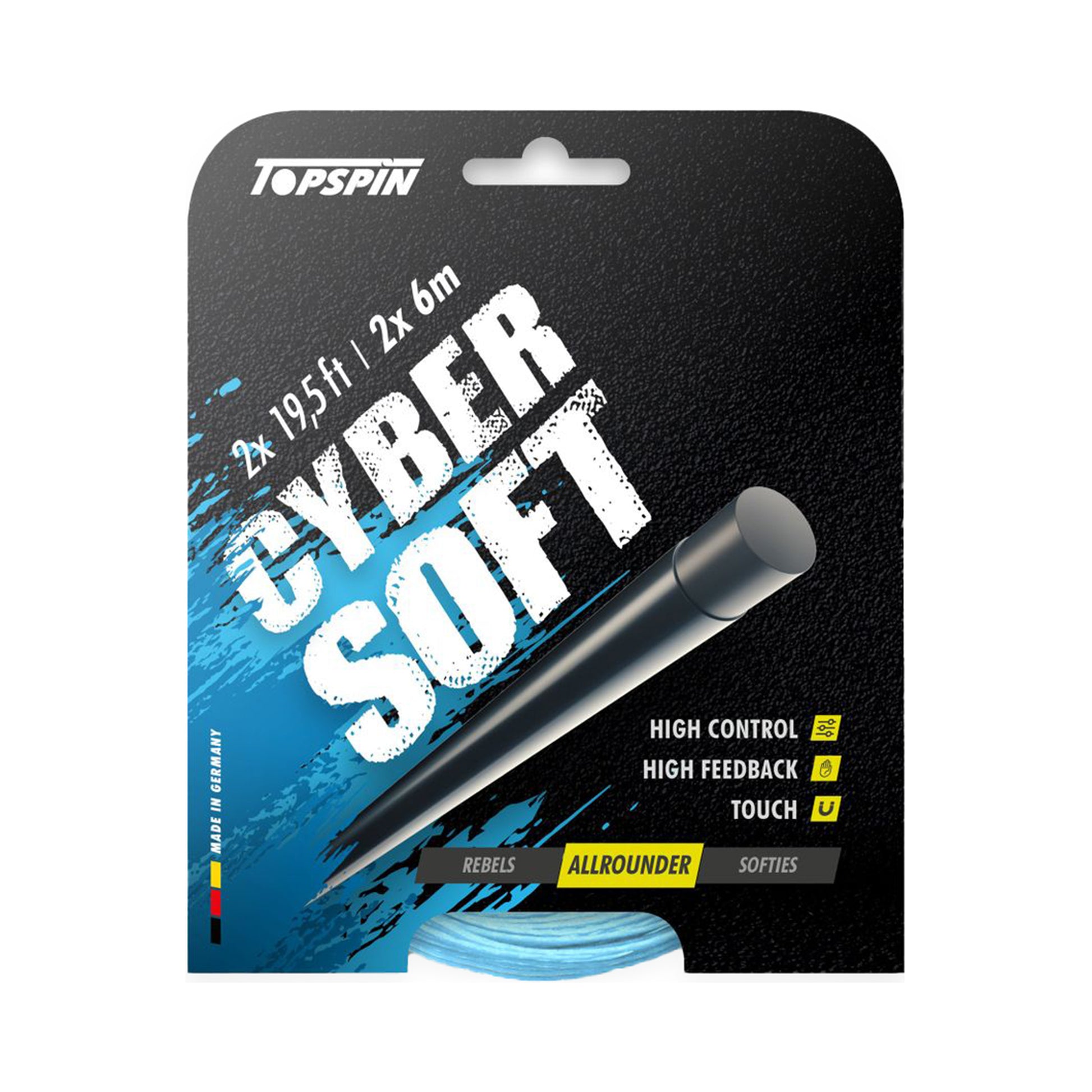 Topspin Cyber Soft 12m String Set-Light Blue