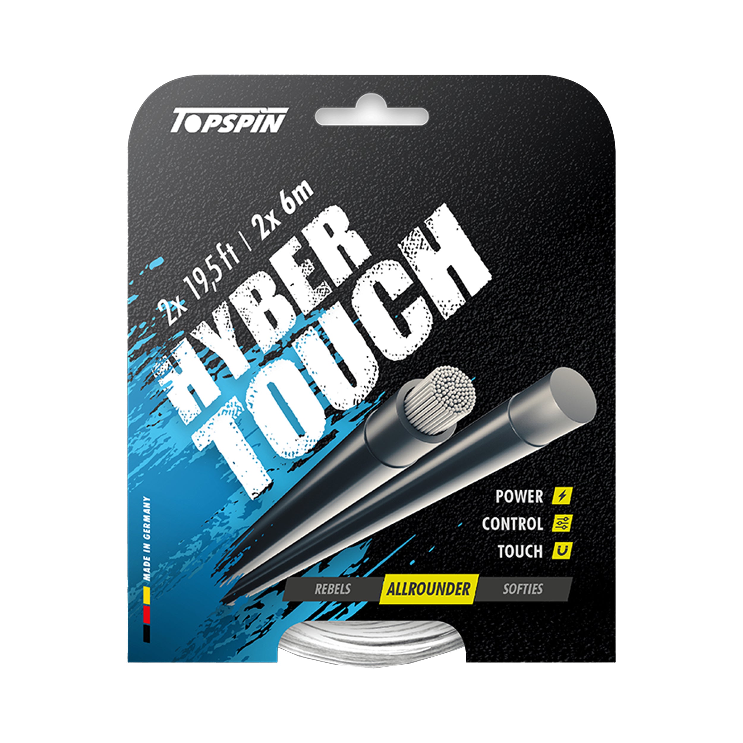 Topspin Hyber Touch 2 X 6m String Set-White