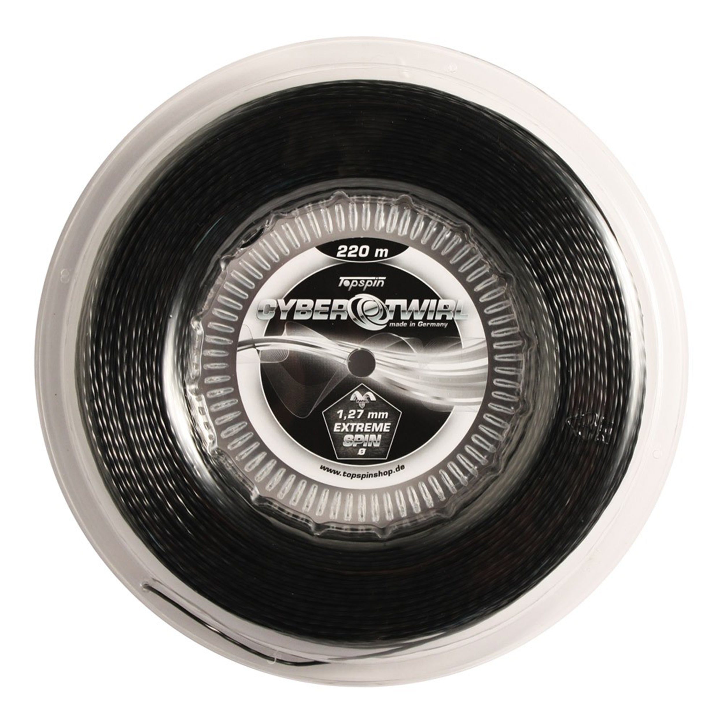 Topspin Cyber Twirl 220m String Reel-Black