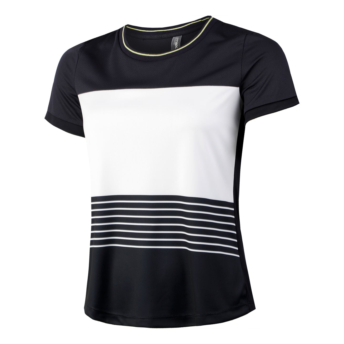 Limited Sports Stripes T-Shirt Damen - blau, weiß