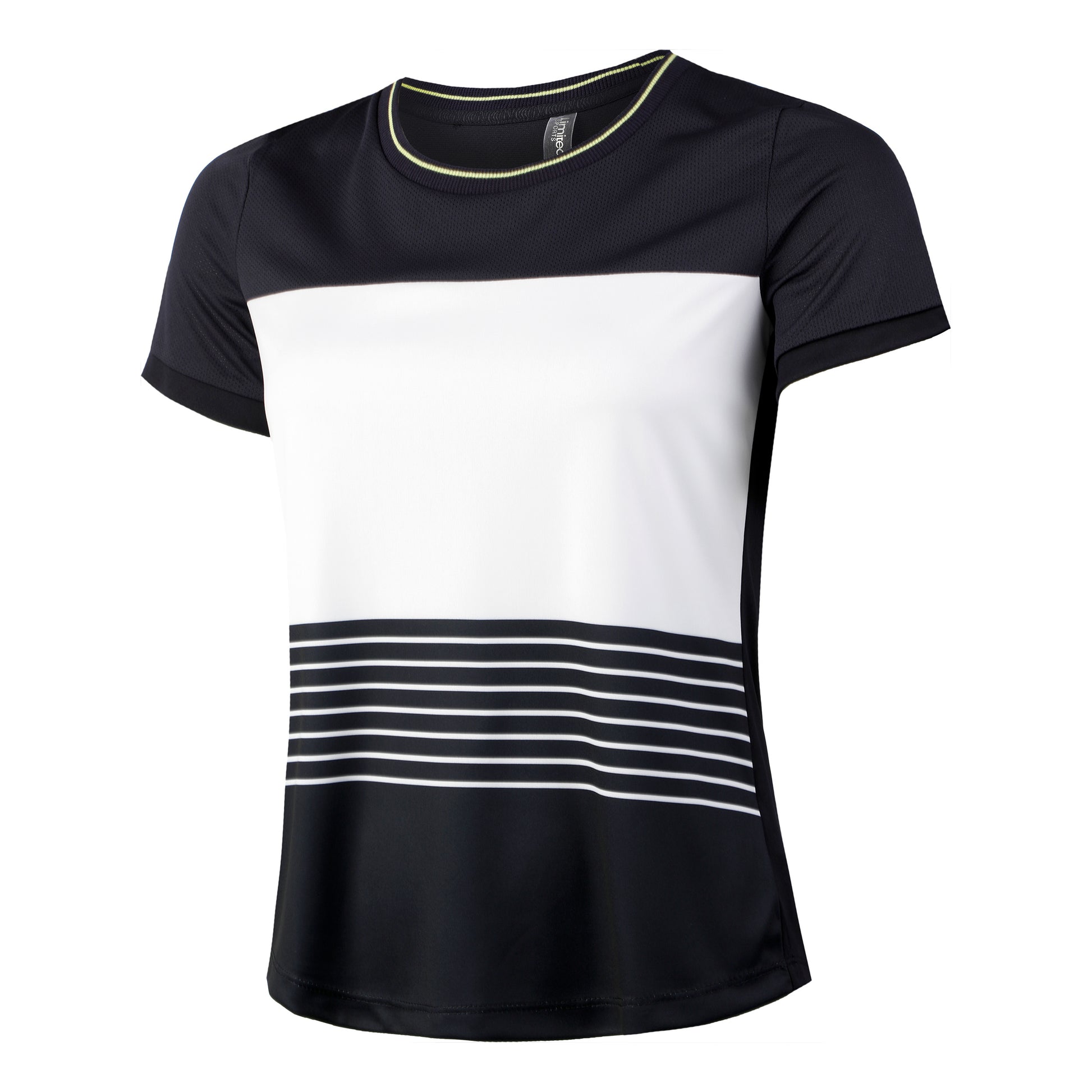 Limited Sports Stripes T-Shirt Damen - blau, weiß