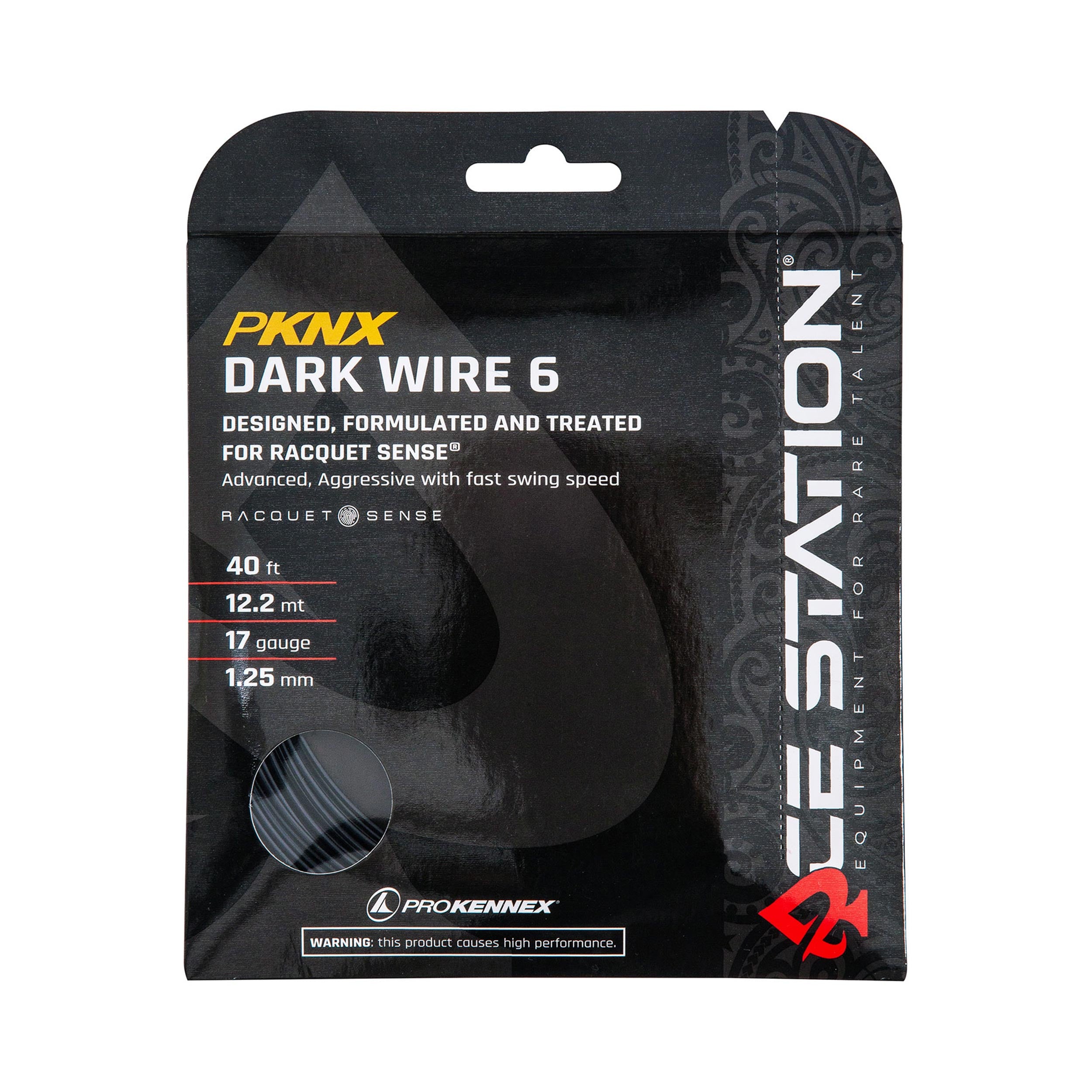 PROKENNEX Dark Wire 6 Saitenset 12,2m-Schwarz