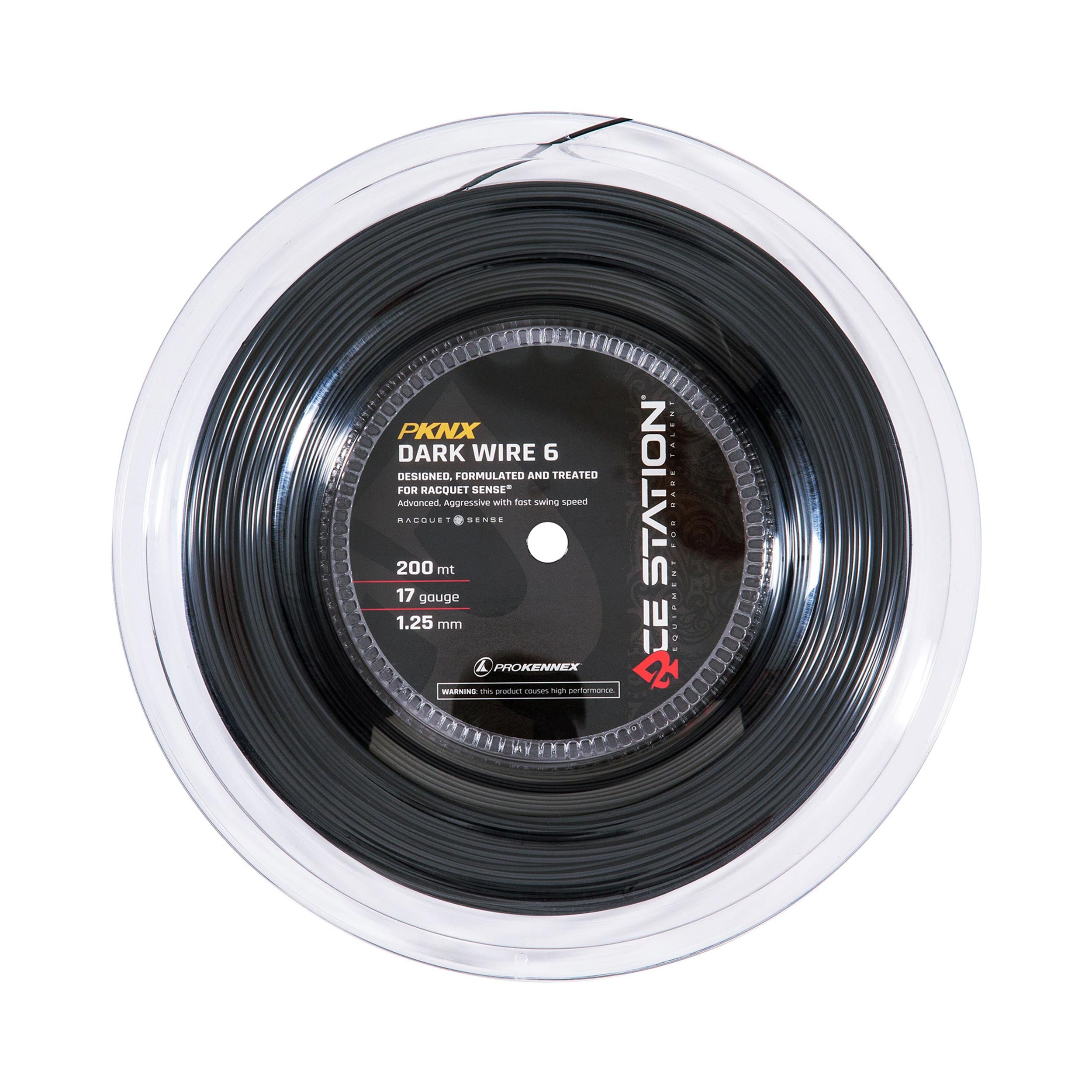 PROKENNEX Dark Wire 6 String Reel 200m-Black