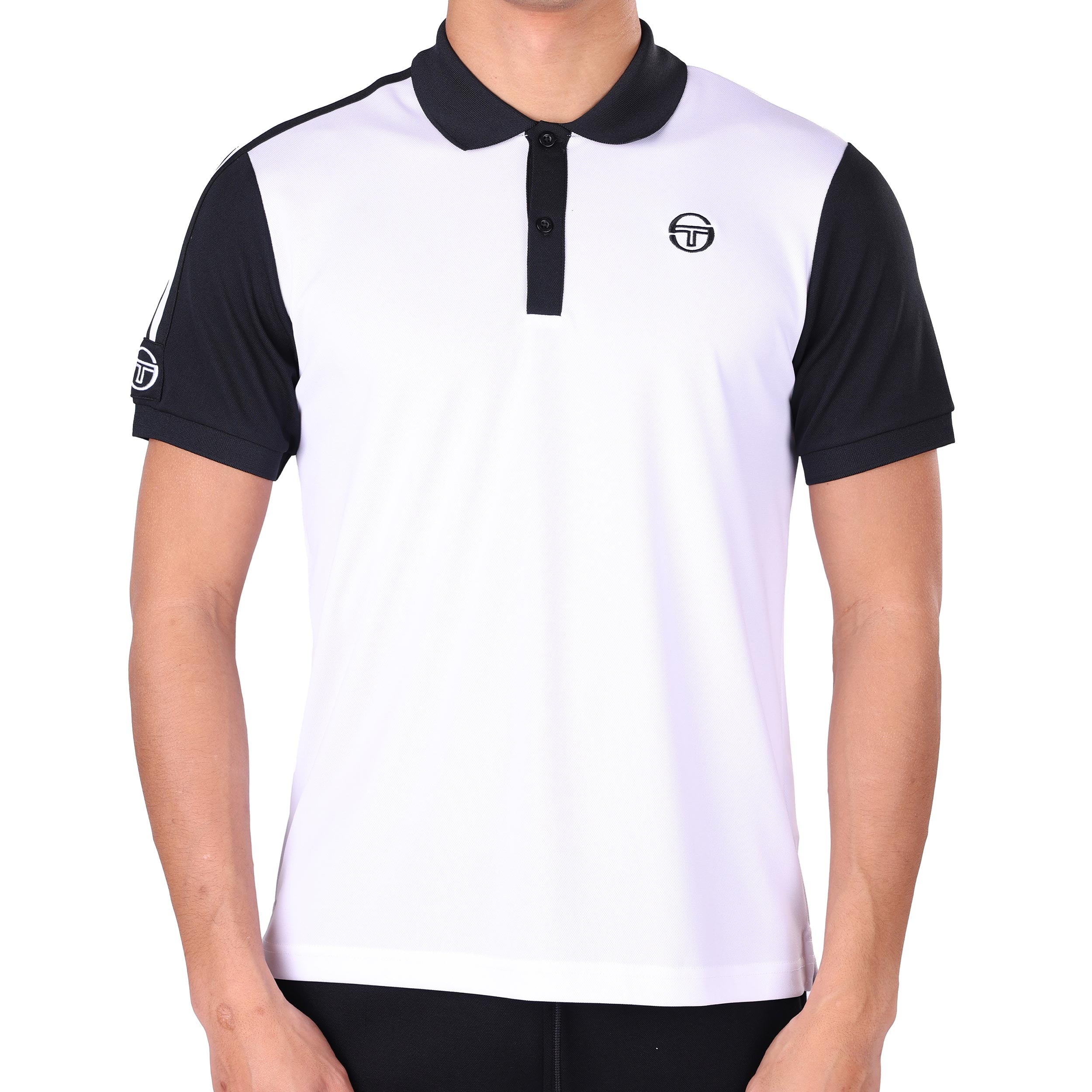 Sergio Tacchini Cesena Polo Herren - weiß, schwarz